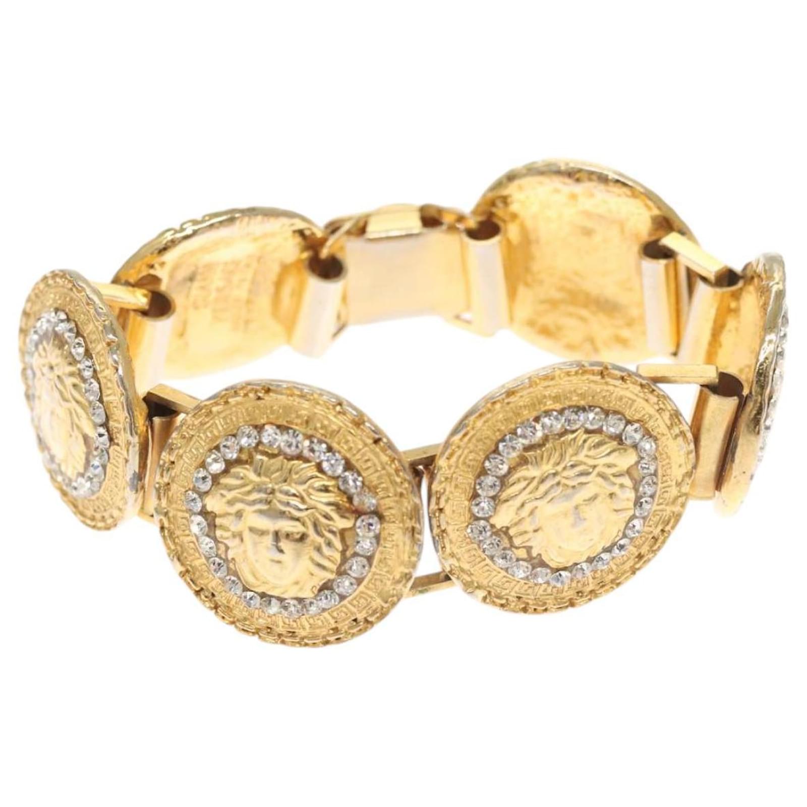 Gianni Versace Medusa Bracelet metal Gold Auth yk18100 Golden ref
