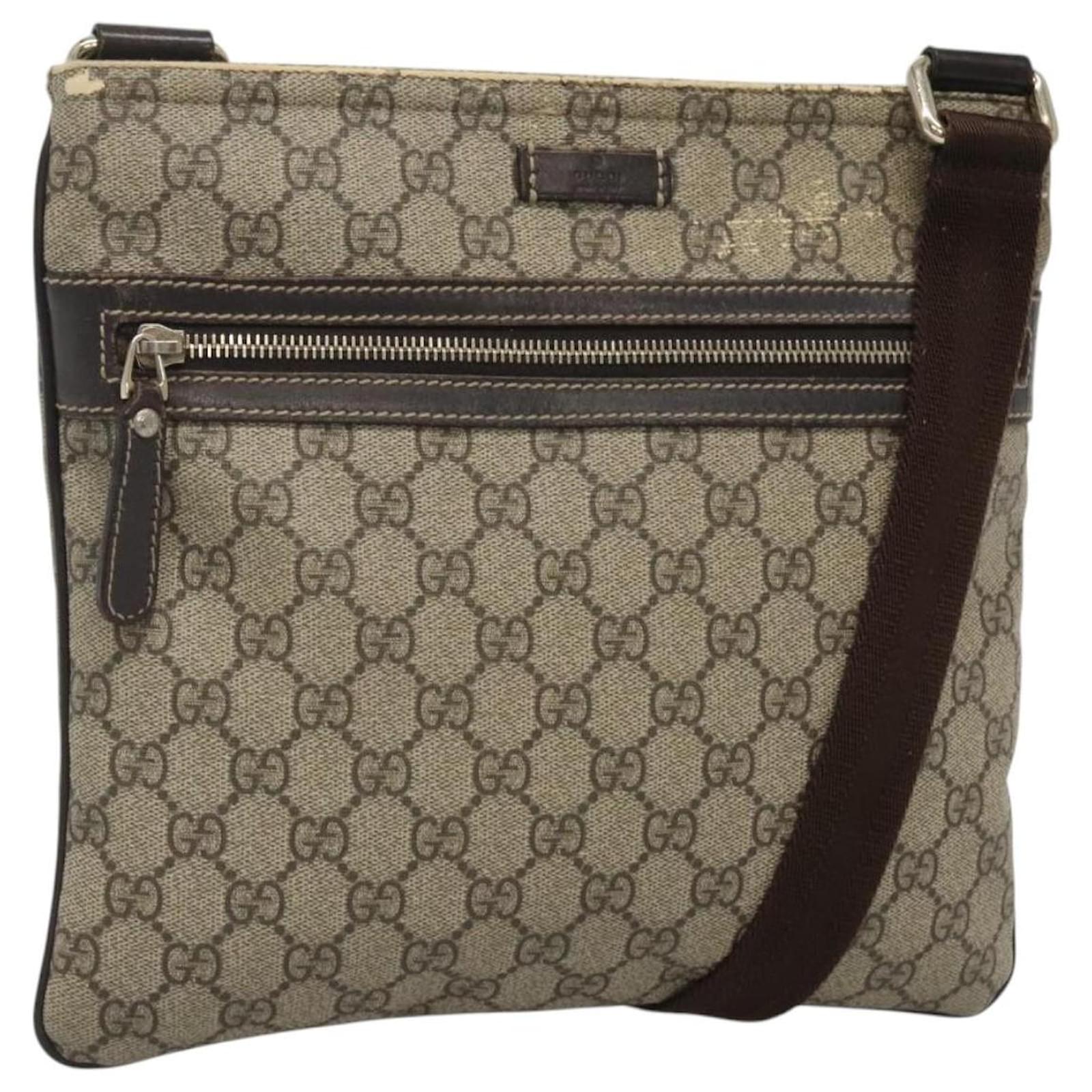 GUCCI GG Supreme Shoulder Bag PVC Beige Gold 295257 Auth 121830 Golden  ref.2216178 - Joli Closet