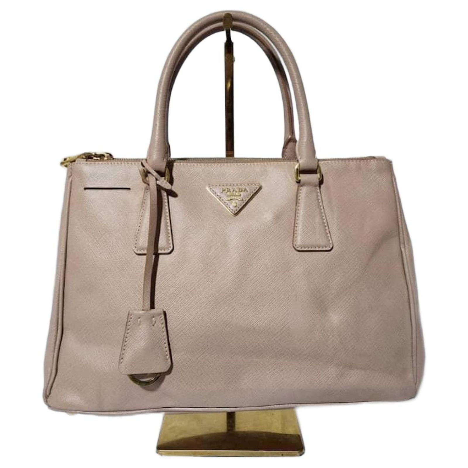 Prada Saffiano Lux Leather Small Galleria Double Zip Tote Bag 