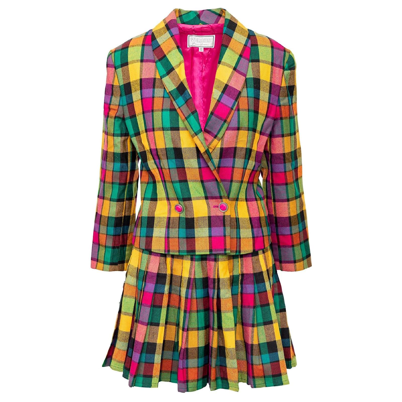 Gianni Versace Versus Plaid Set Multiple colors Wool ref.2222060