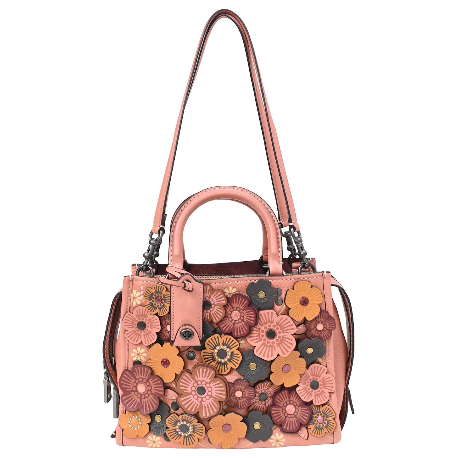 Leather Purse Coach Rogue Tea Rose Bag Coach Restored Rogue 25 - Main Image