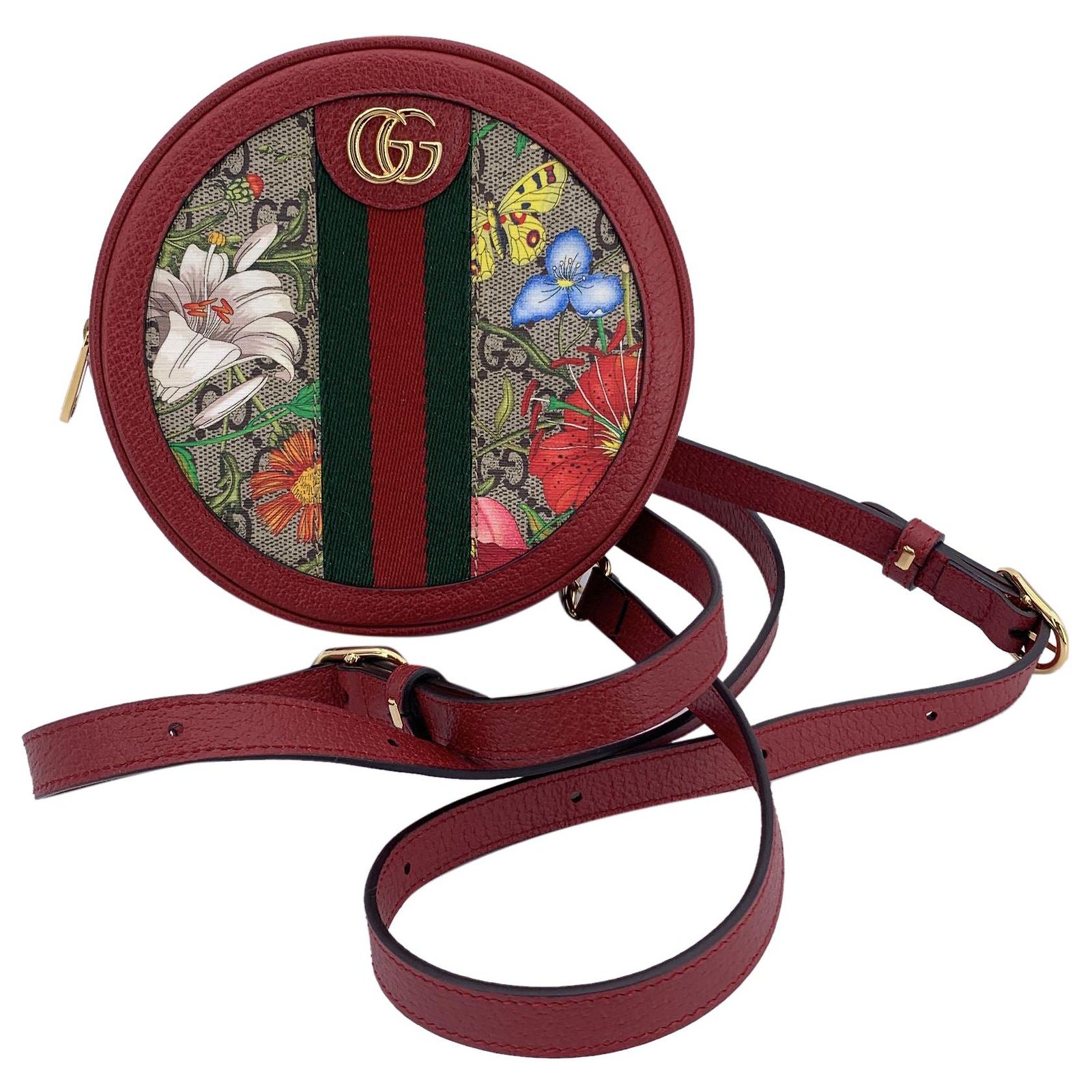 Gucci Ophidia monogram round backpack Gucci Ophidia Mini Flora GG Round Web Monogram Backpack main image 4