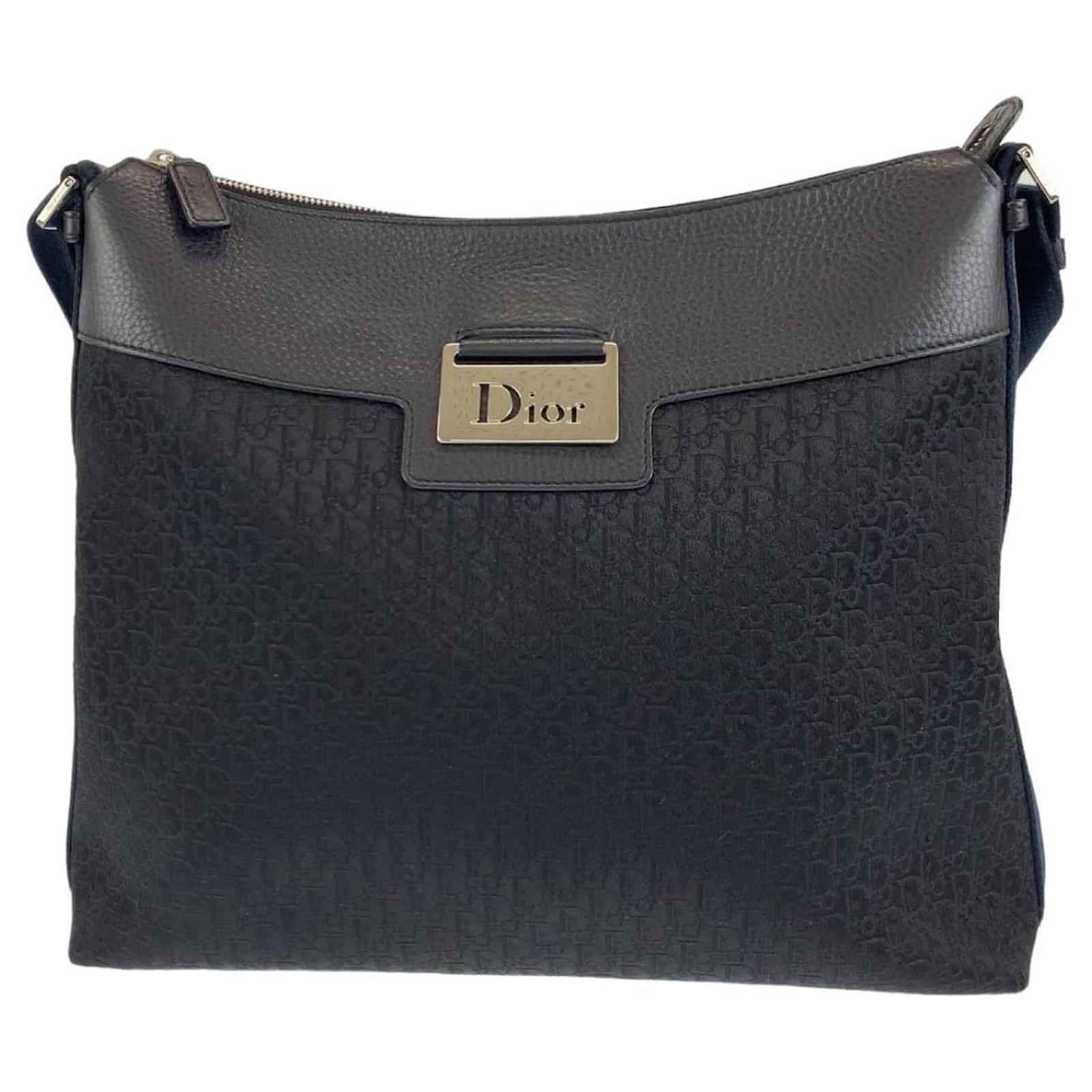 Christian Dior Dior Trotter Oblique Canvas/Leather Shoulder Bag