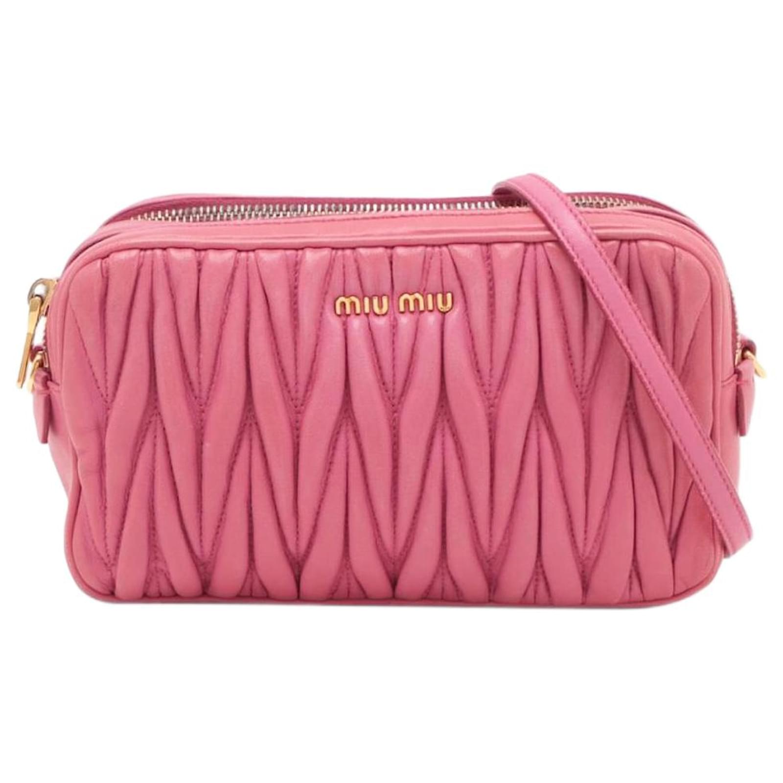 Miu Miu Borsa a tracolla in pelle trapuntata rosa