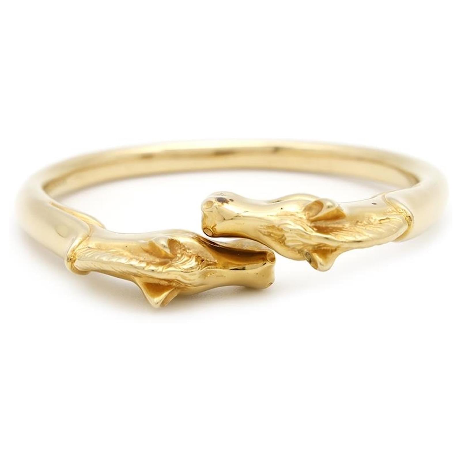 エルメス Hermes Cheval Double Head Bangle HERMES Logo Cheval