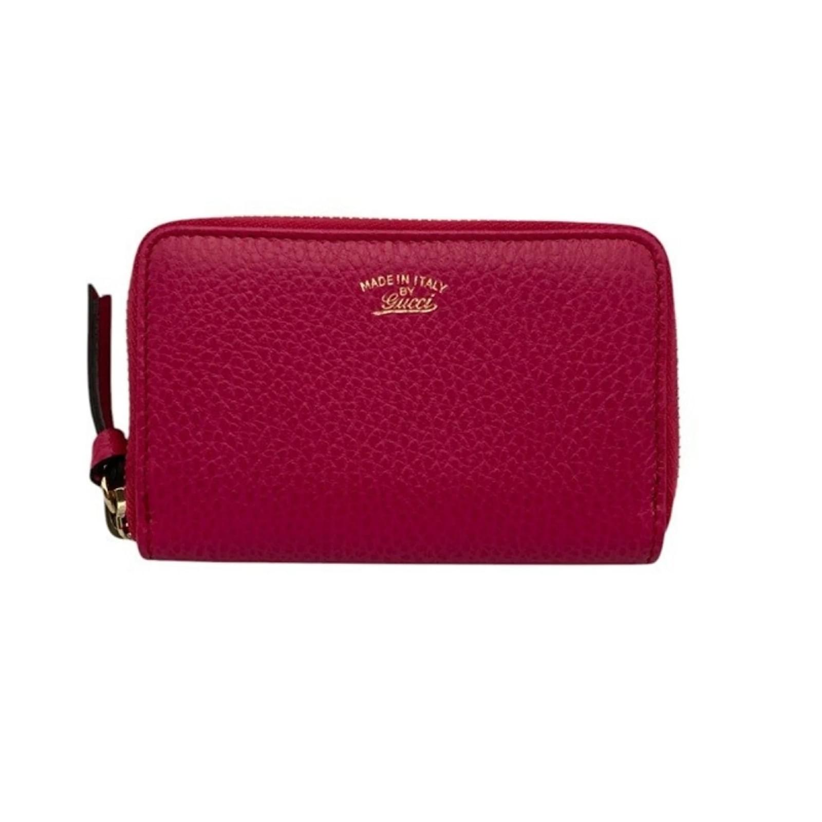 Portacarte da visita in pelle rosa Gucci Joli Closet
