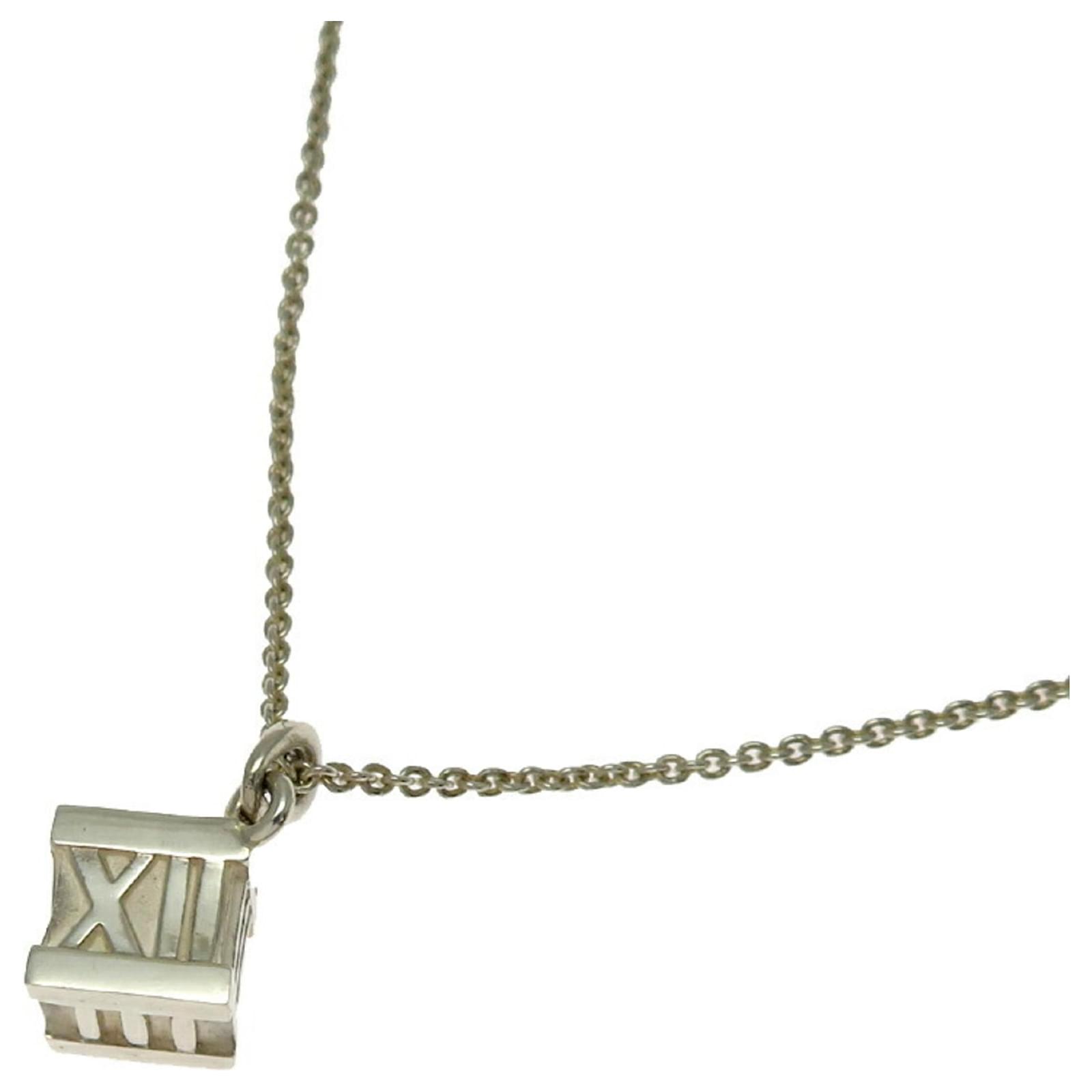 Tiffany Co Tiffany Atlas Cube Necklace Silver Joli