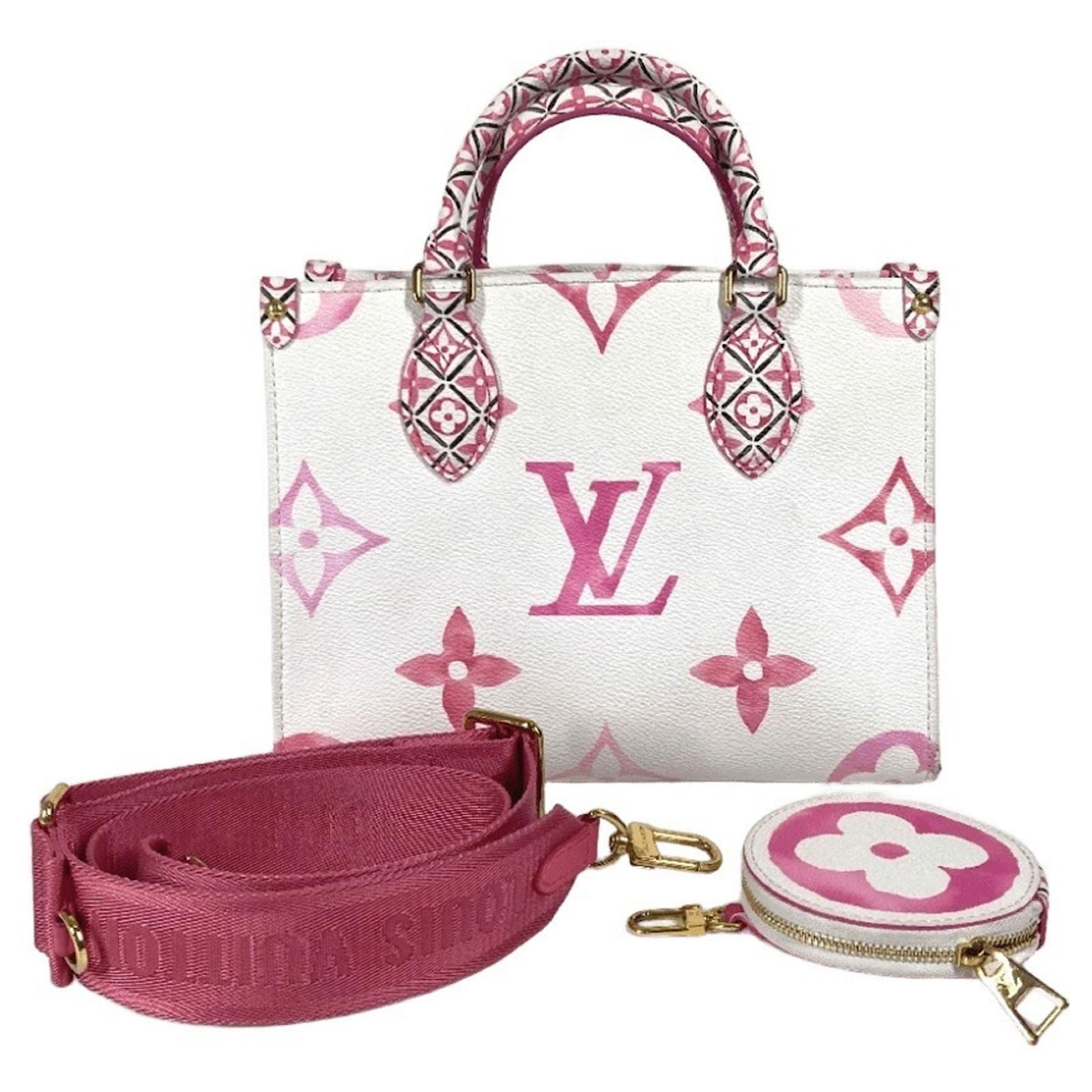 Louis Vuitton Monogram by the Pool On Go PM Bag Pink White Patent