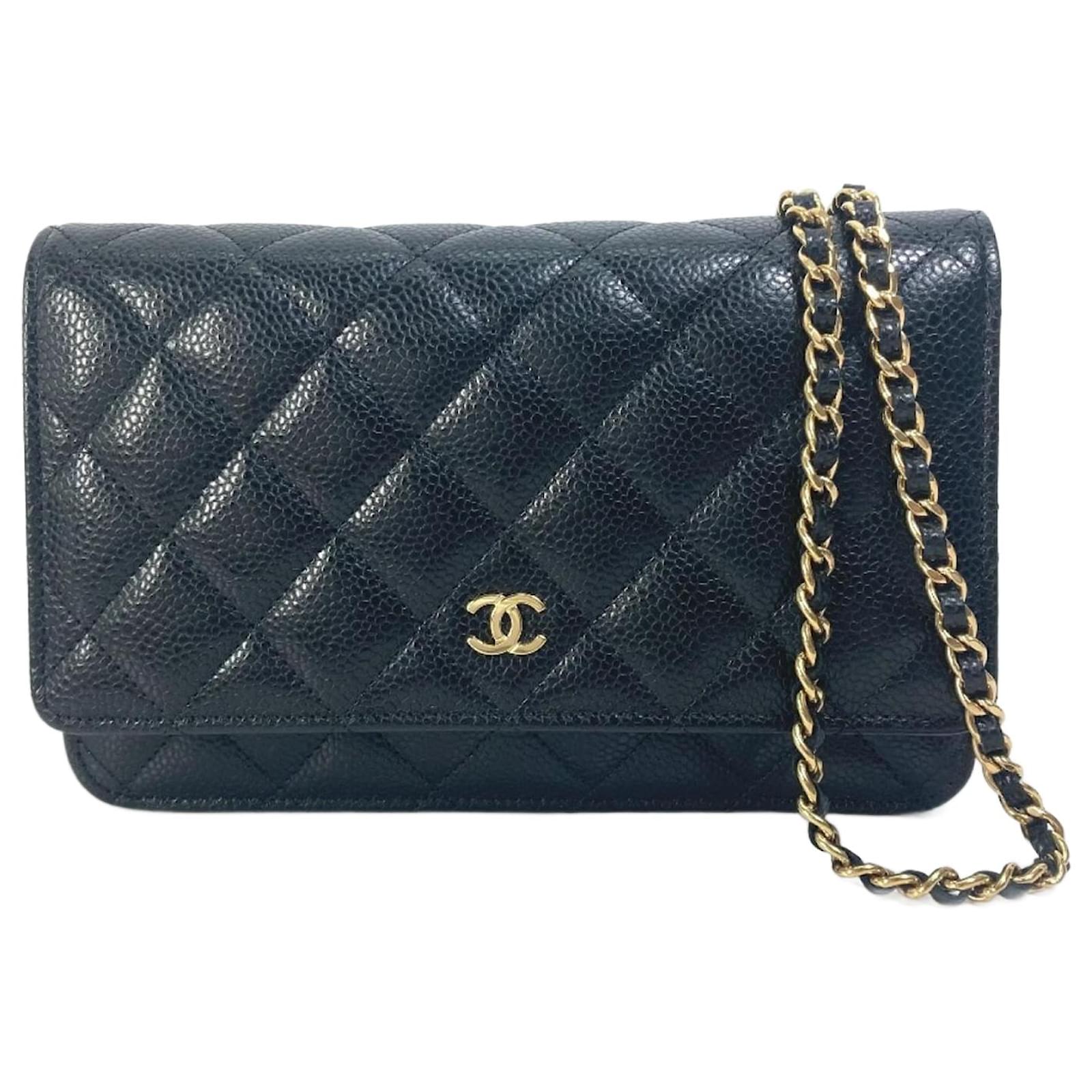 ショルダーバッグ・ポシェット × ヴィンテージ(中古) Chanel Caviar WOC Mini Crossbody Bag AP0250 CHANEL AP0250 Coco Mark CC Chain Wallet Long Pouch Pochette