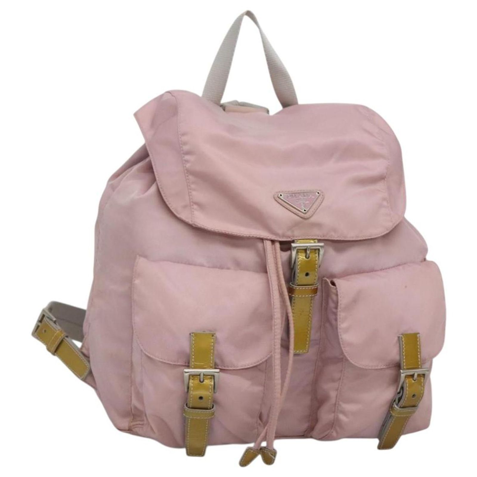 PRADA Backpack Nylon Pink Silver Auth 123799 Silvery ref  display picture 2