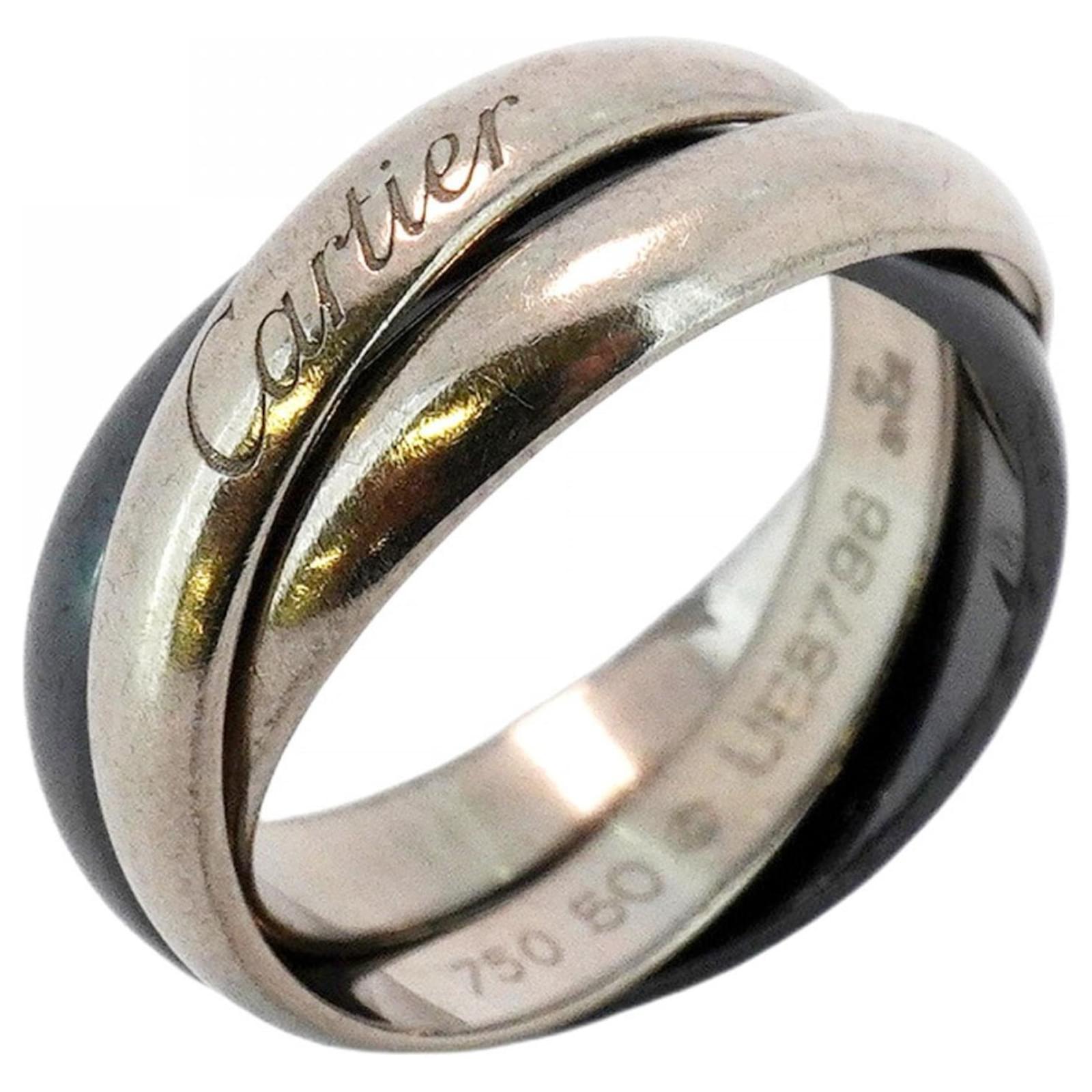 Bague Trinity de Cartier en céramique noire et or blanc 18K ref
