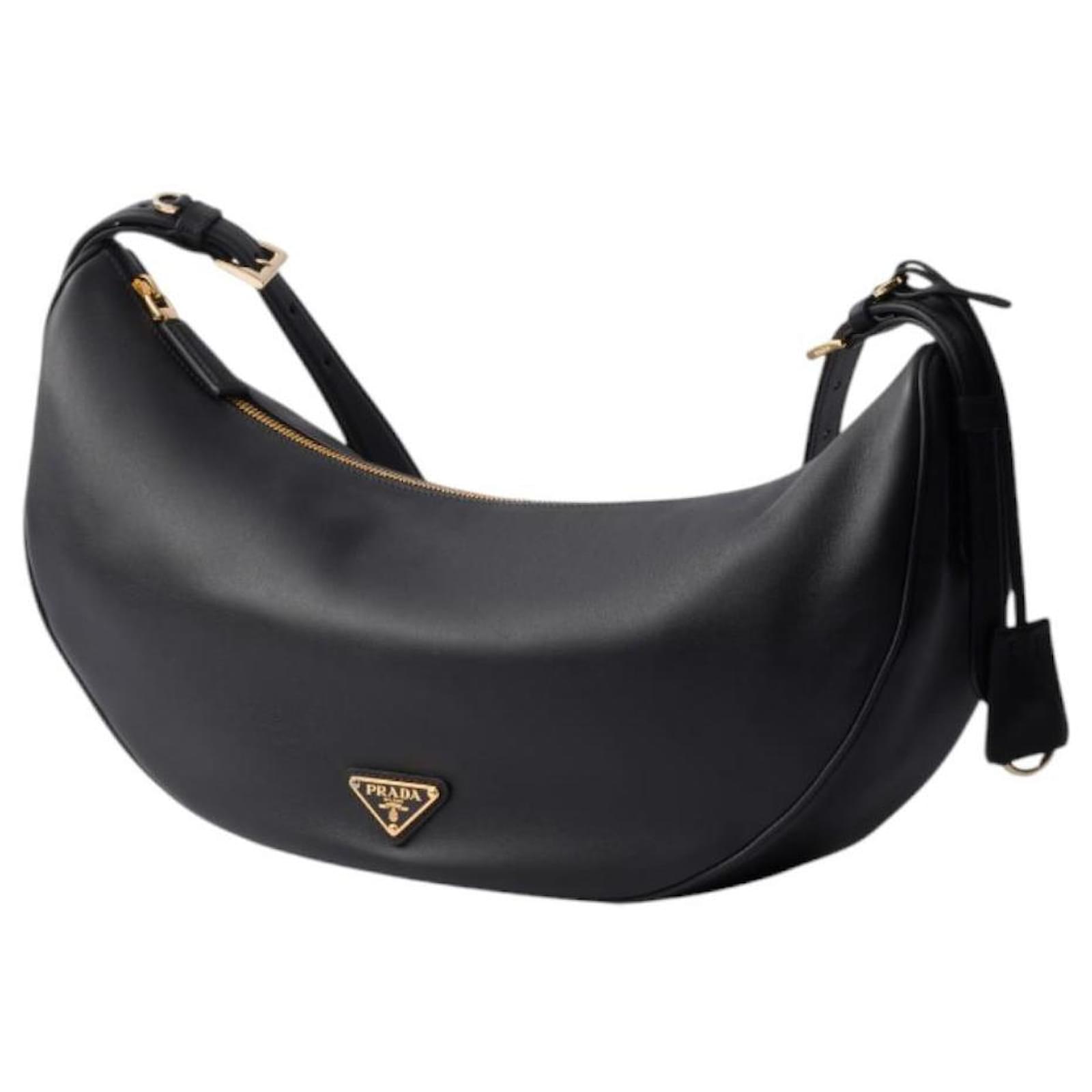 ショルダーバッグ・ポシェット PRADA PRADA DEMI-LUNE BLACK LARGE SHOULDER BAG Prada Black Demi-lune Large Shoulder Bag | ModeSens