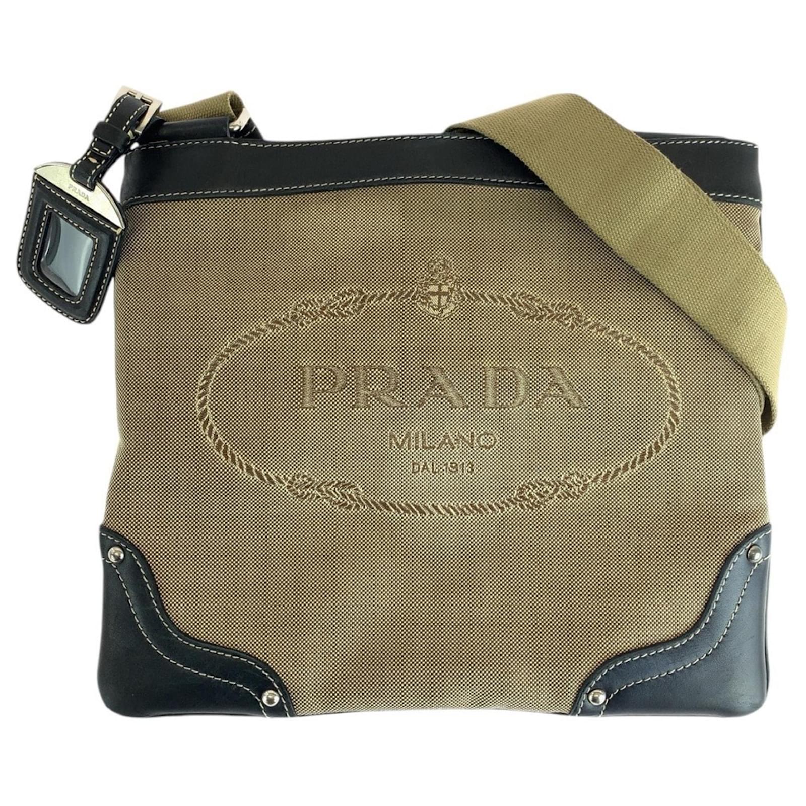 Prada Jacquard Leather Handbag