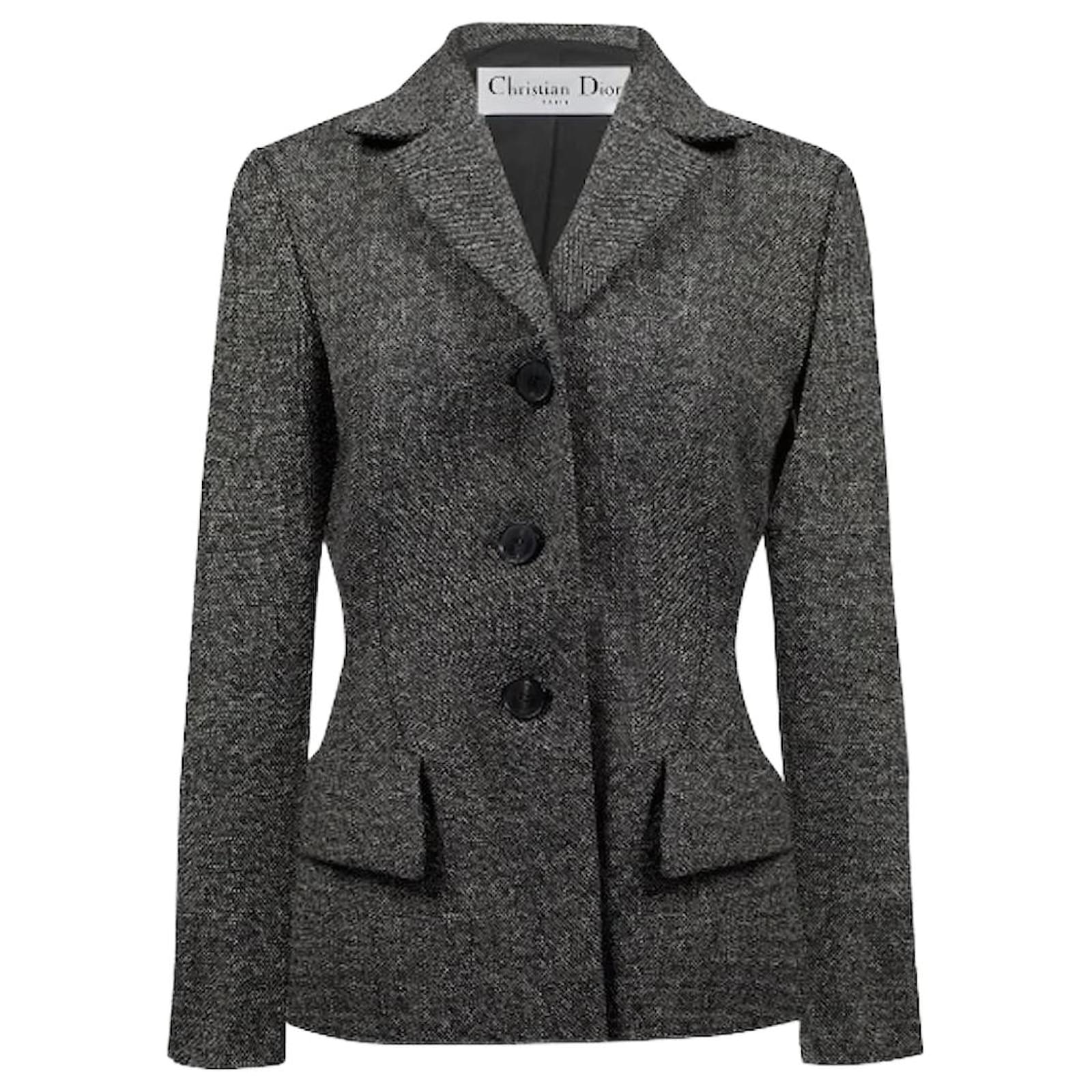 Christian Dior Bar Jacket Grey Wool ref.2233384 - Joli Closet