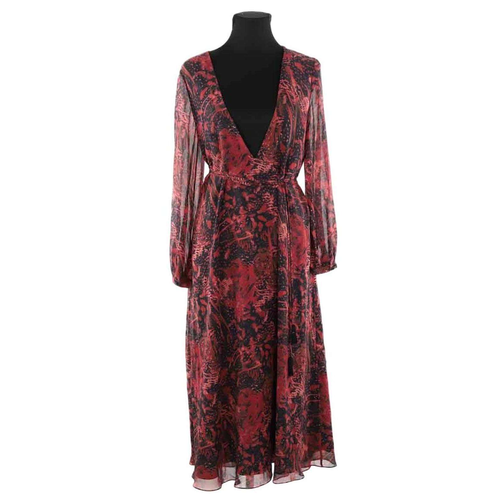 Iro Burgundy dress Dark red Synthetic Joli Closet