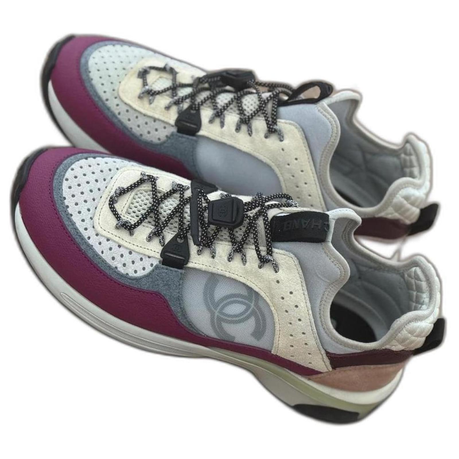 Cambon Chanel Sneakers Pink Multiple colors Leather