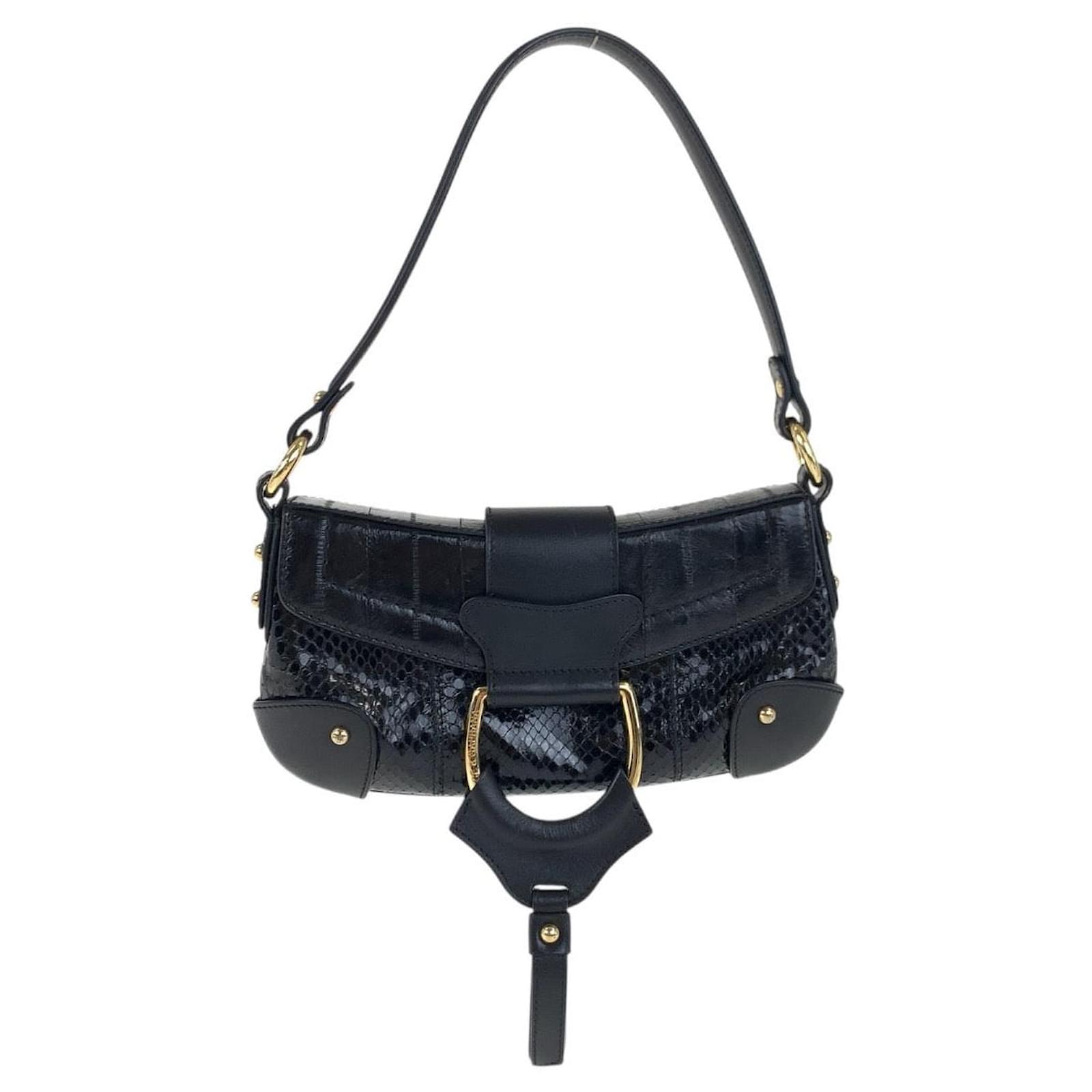 Pythonleder Kleine Schwarze Tasche Mit Kette Dolce Gabbana 2-Wege