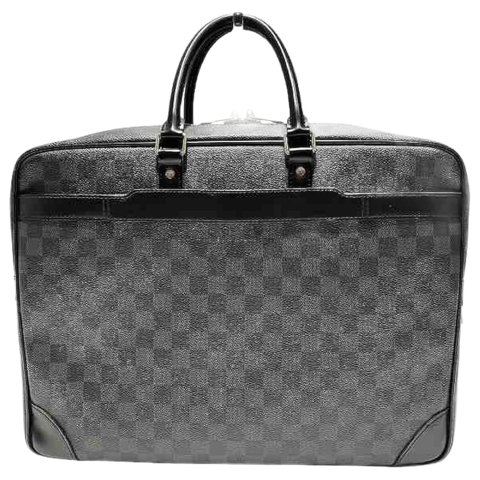 Louis Vuitton Voyage GM Damier Graphite Business Bag Black Cloth