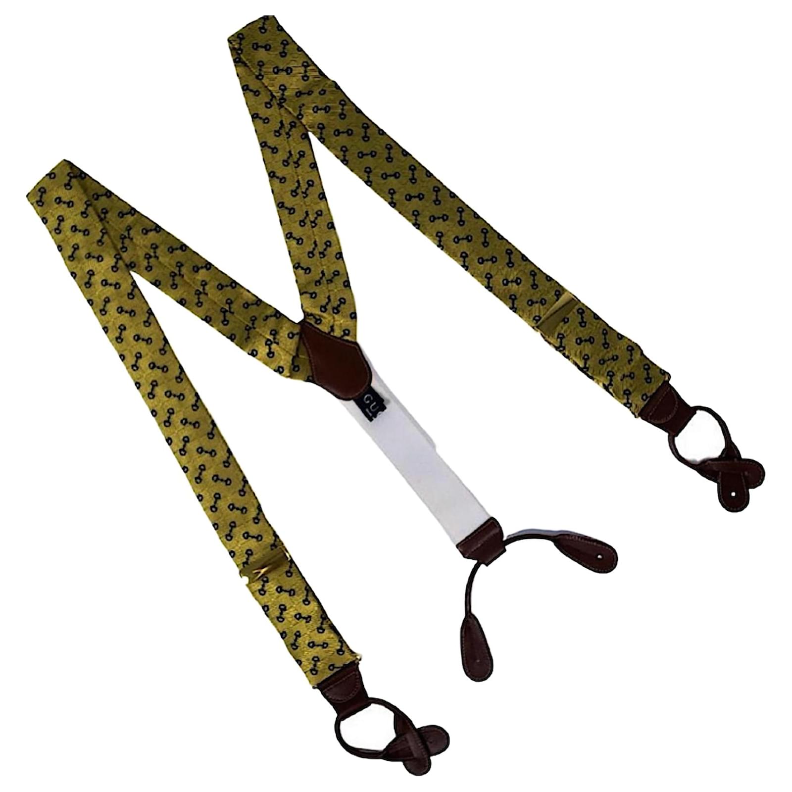 Authentic Gucci Tom Ford Rare Silk Horsebit Motif Suspenders Authentic Gucci Tom Ford Rare Silk Horsebit Motif Suspenders