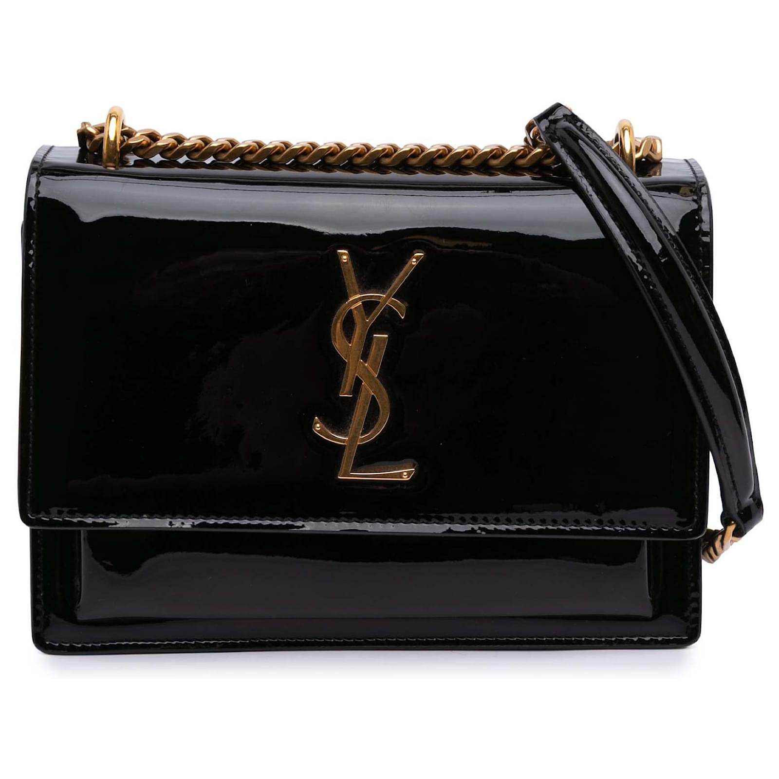 Saint Laurent Tracolla Vernice Nera Borsa A Tracolla Saint Laurent