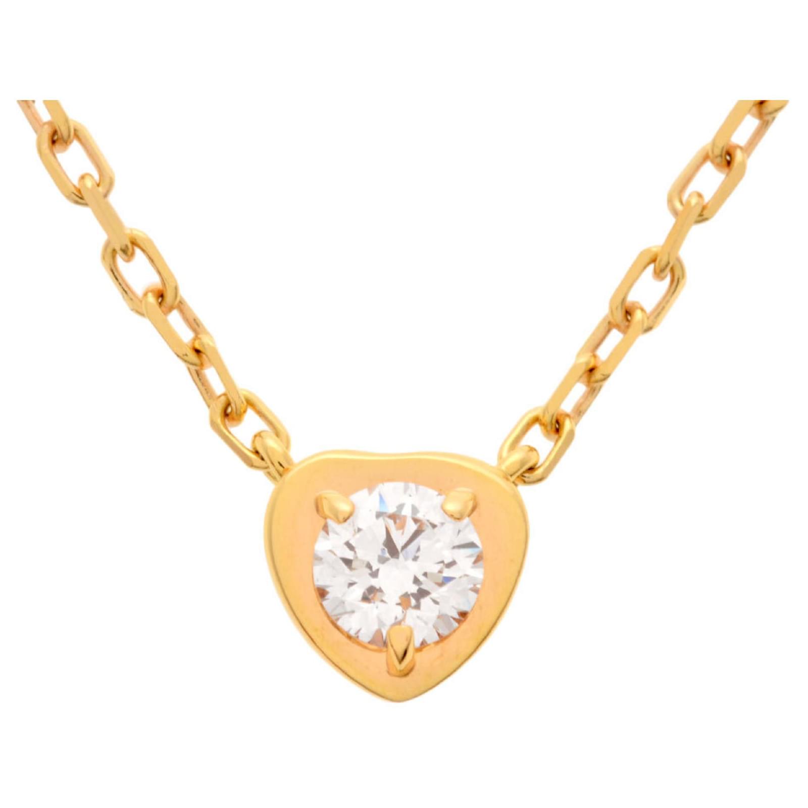 Collier Cœur Diamant Léger Cartier Or rose Joli Closet