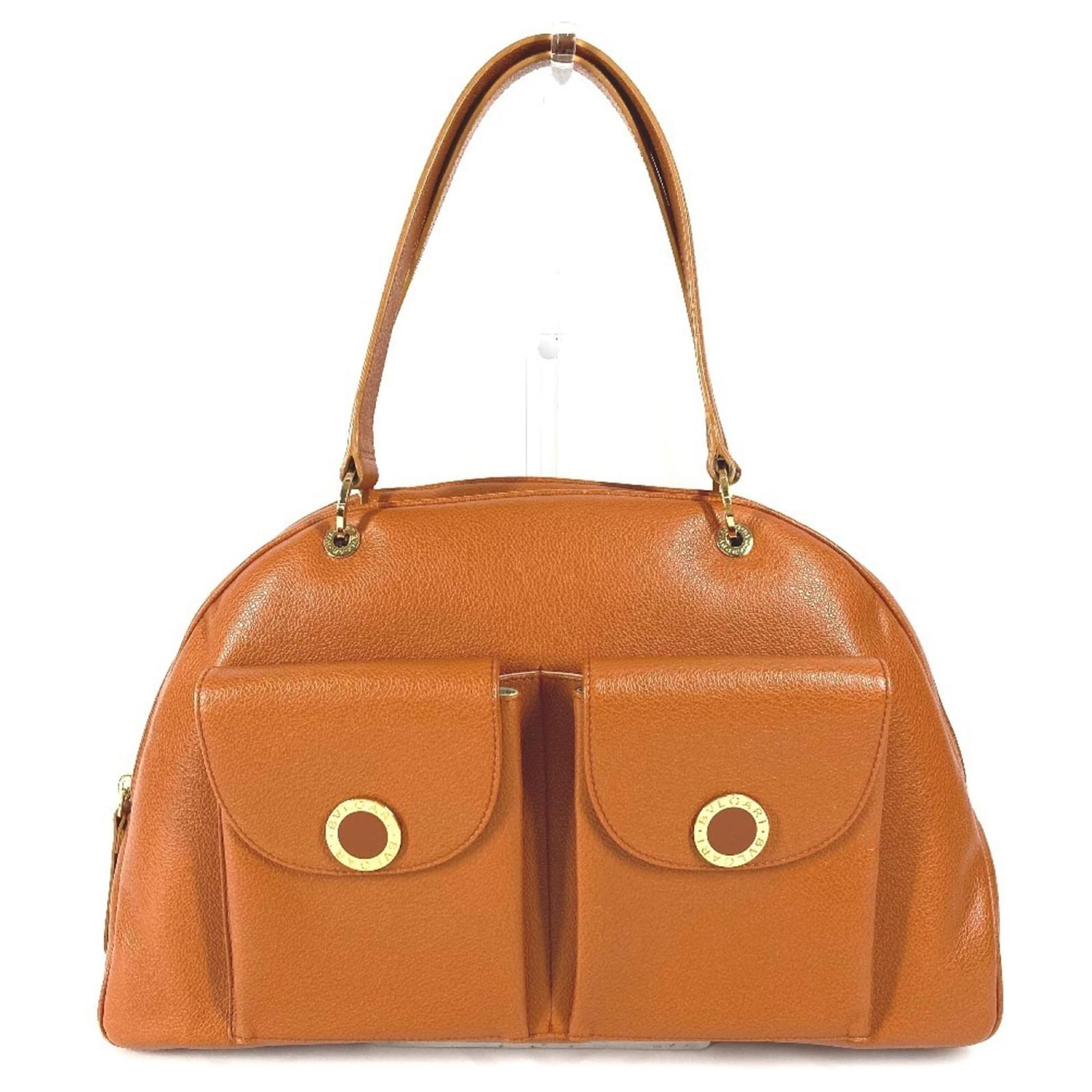 Bulgari Bvlgari Brown Leather Mini Boston Bag ref.2249245 - Joli