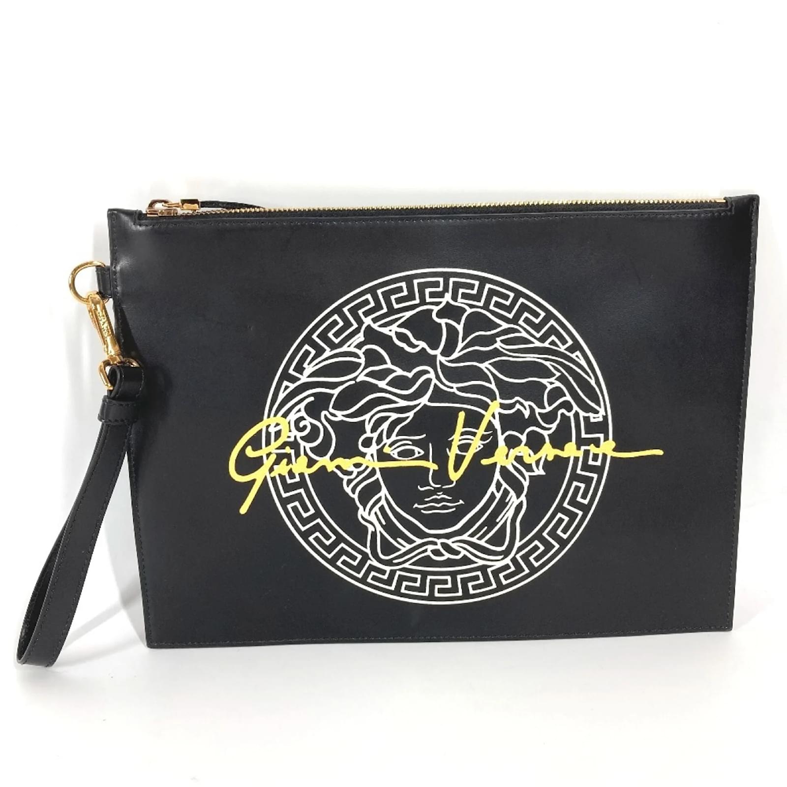Versace Medusa Tasche Schwarz Weiß Leder Joli Closet