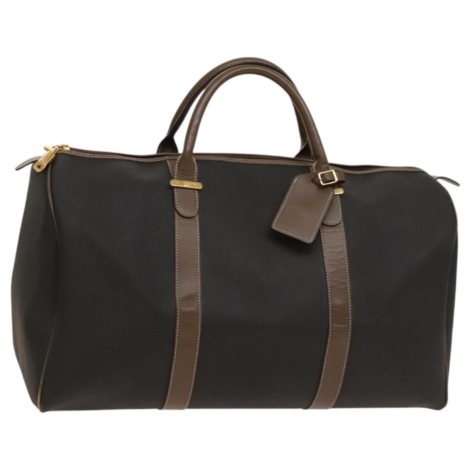 Alfred Dunhill Dunhill Boston Bag PVC Brown Auth am8180 ref
