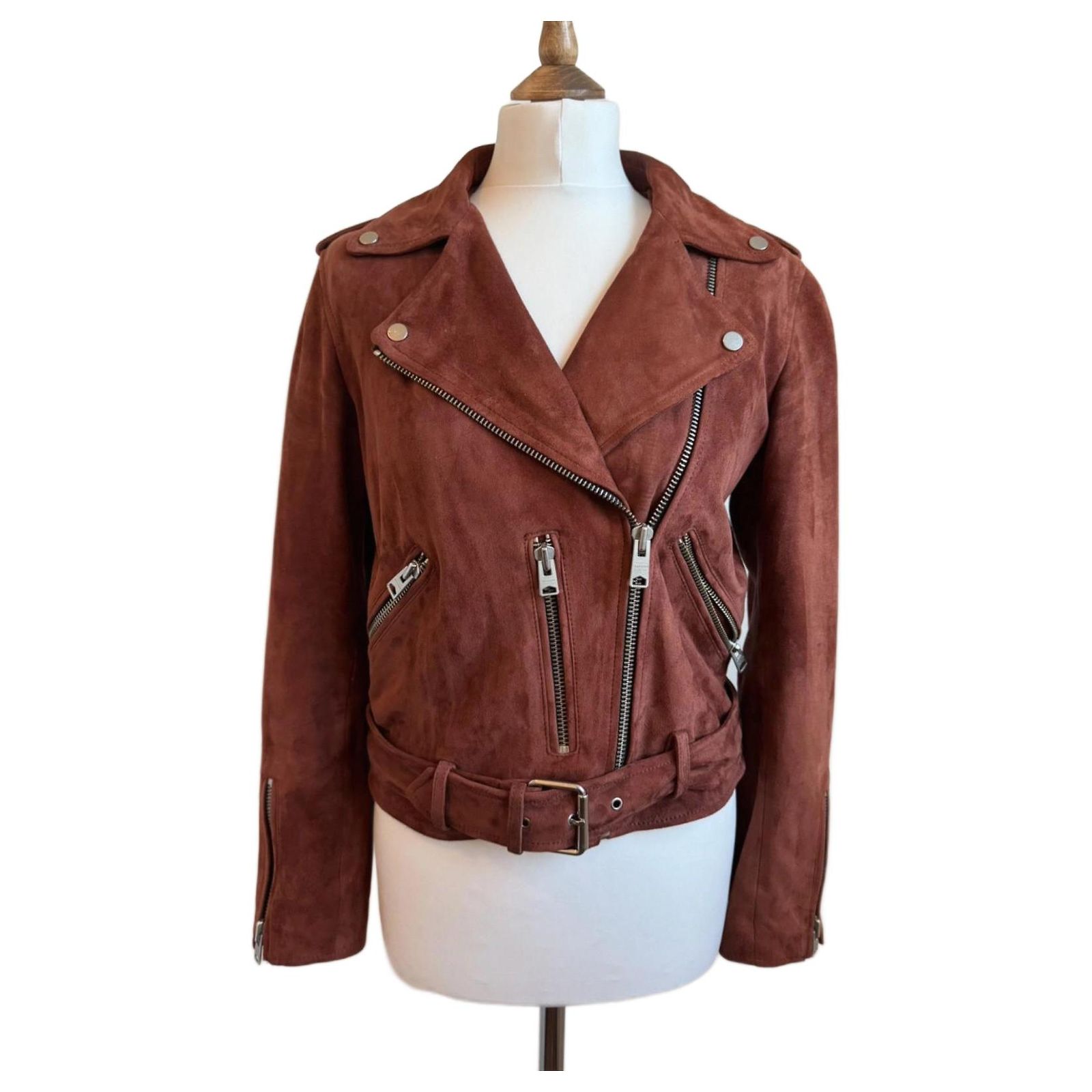 All Saints Jackets Red Suede ref.2250817 - Joli Closet