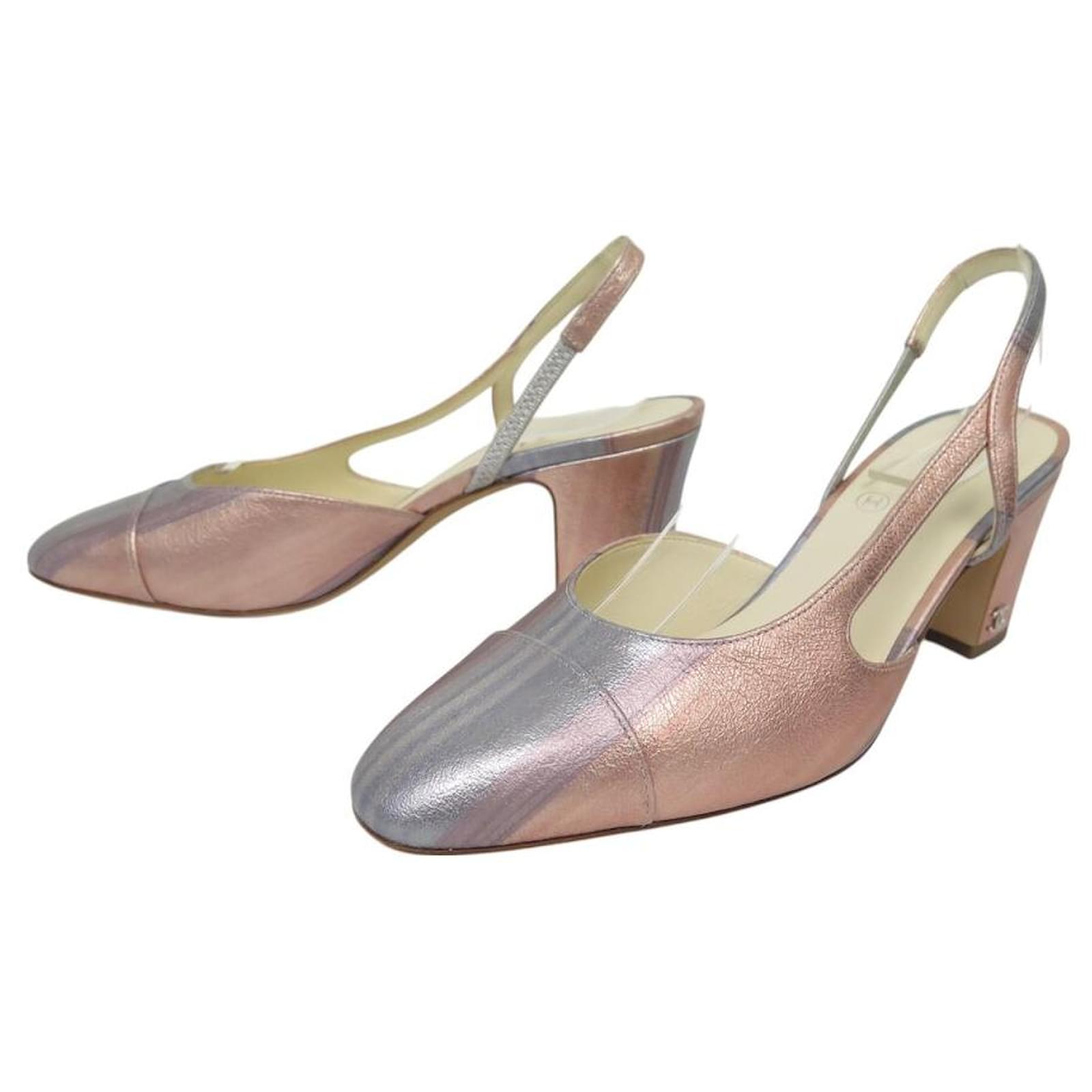 CHANEL ミュール G31318 CHANEL Slingbacks Beige & Black Goatskin & Grosgrain G31318