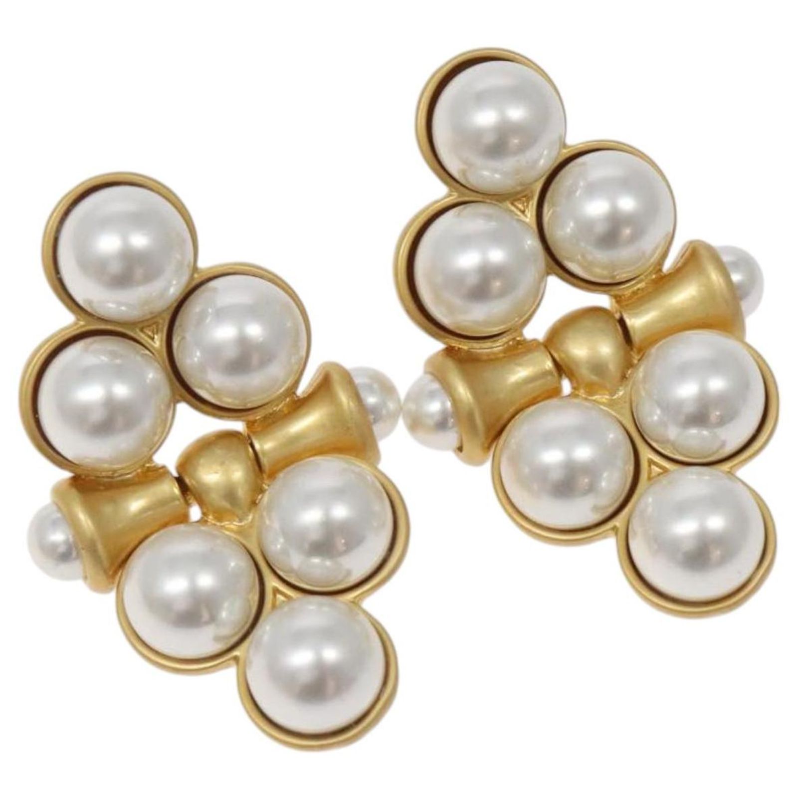 Auth CELINE Pierce gold metal display picture 3