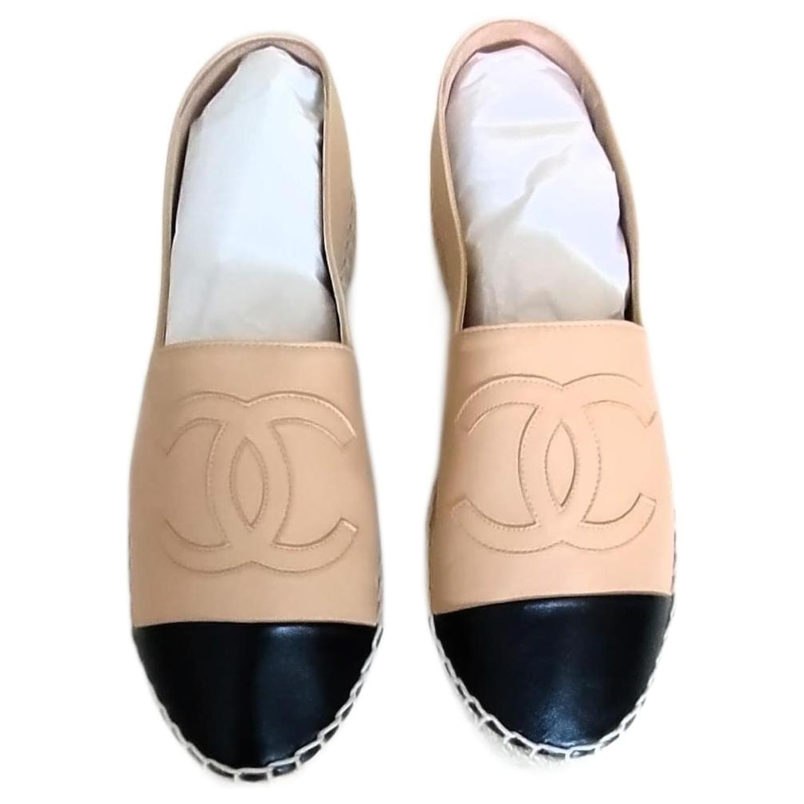 Chanel espadrilles Beige Leather Joli Closet