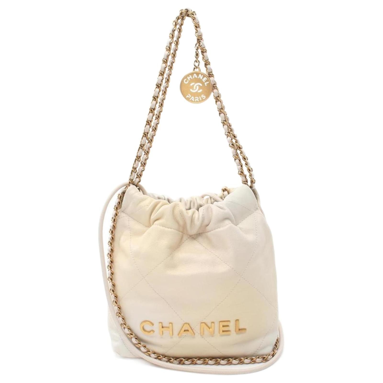 Chanel 22 Mini Shoulder Bag Multiple colors Cream Leather ref