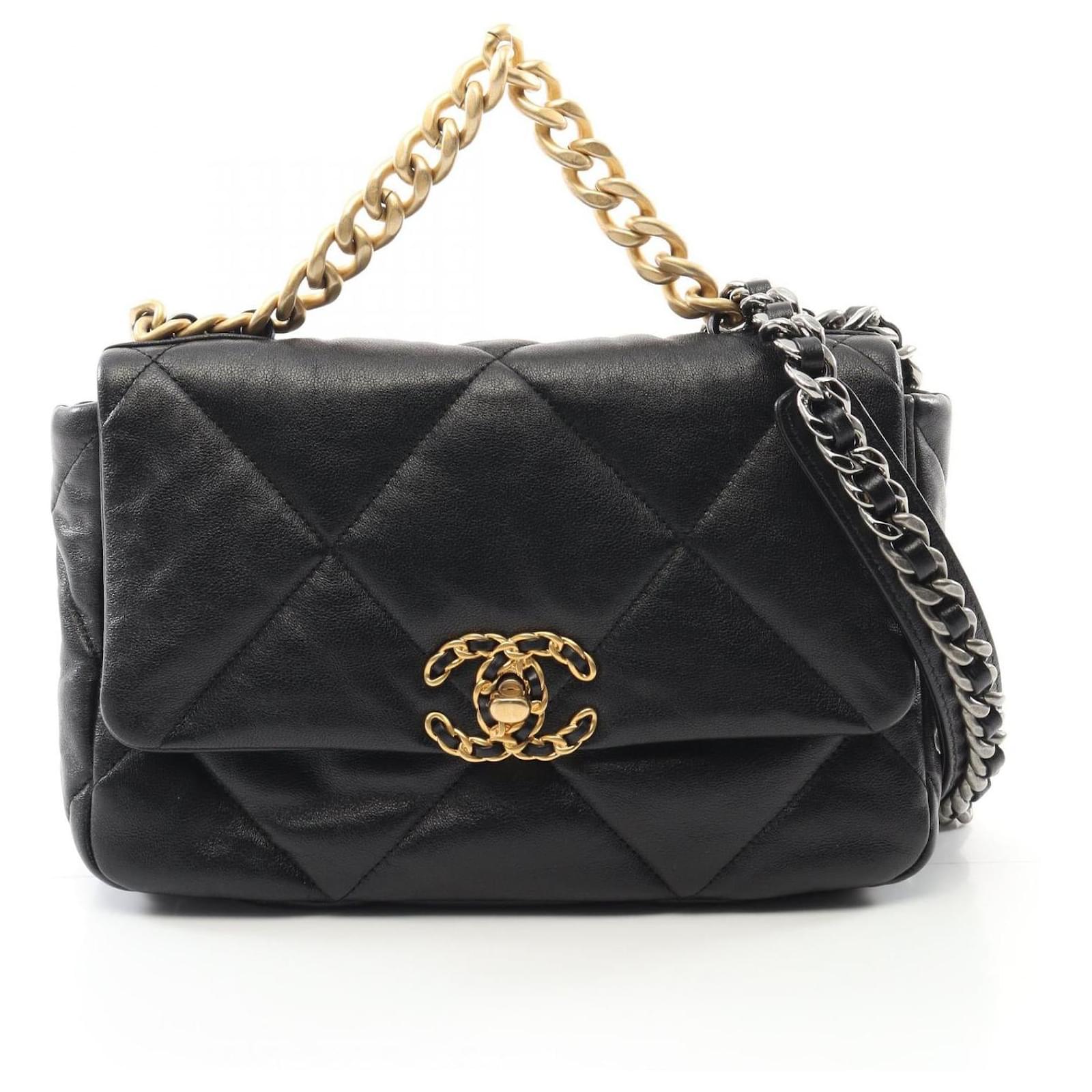 Chanel 19 Matelasse Leather Shoulder Bag Black ref.JC2257142 (Sold