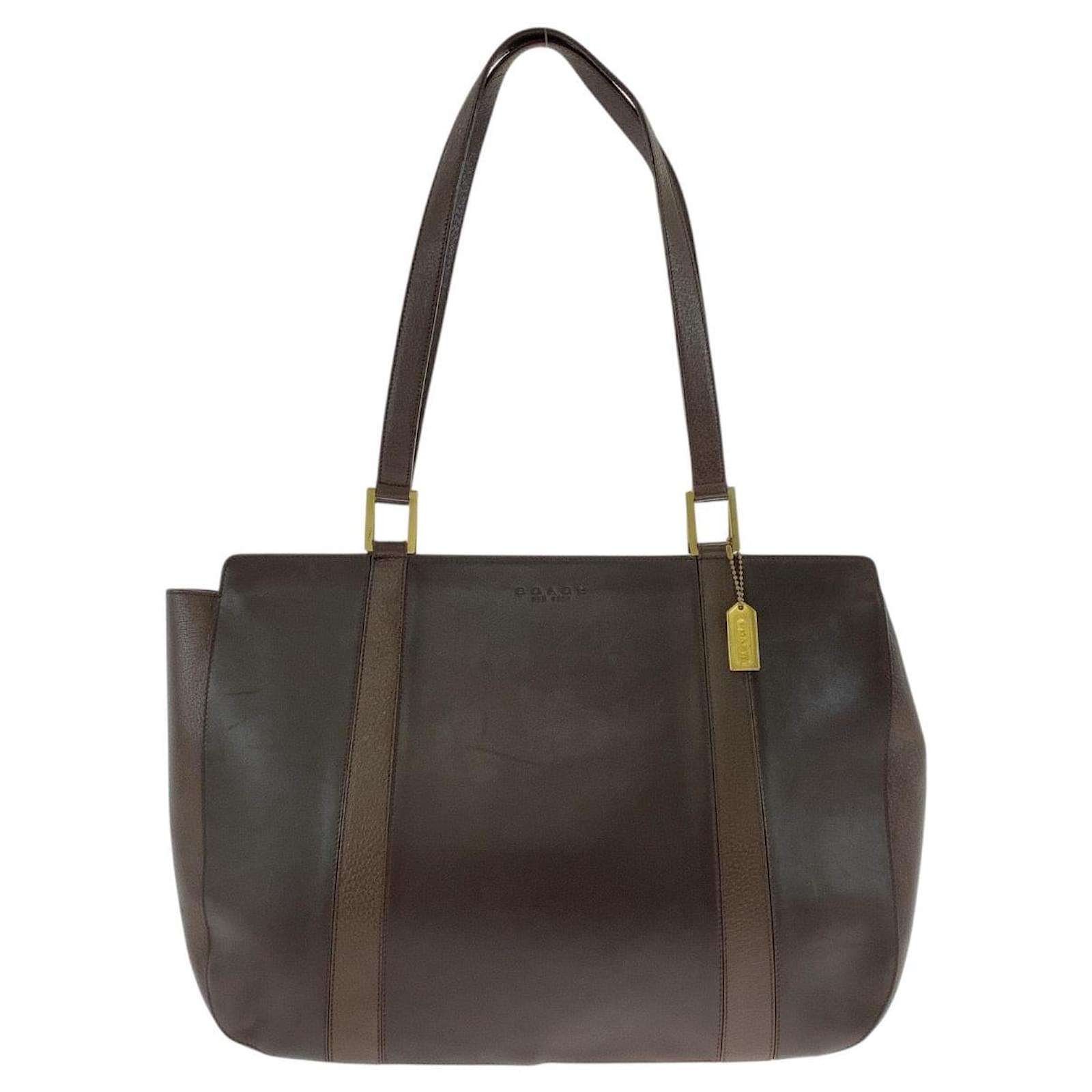 COACH Old Coach Leather 2way Bag Metallic Bronze ref.2259518 COACH Old Coach Leather 2way Bag Metallic Bronze ref.2259518