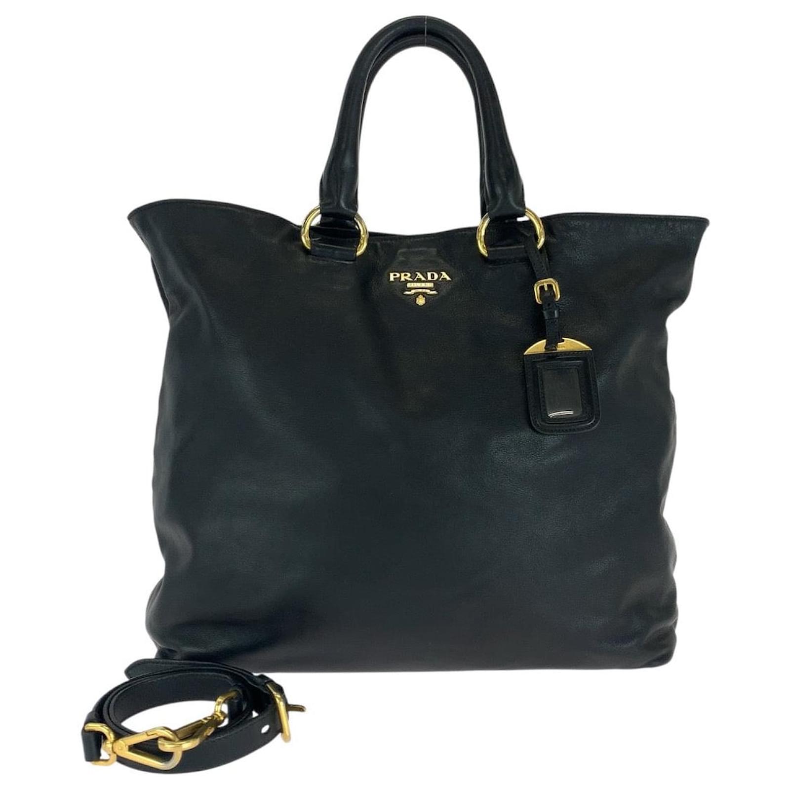 バッグ PRADA 2way leather tote bag black プラダ PRADA バッグ 2way ハンドバッグ トートバッグ 手提げ