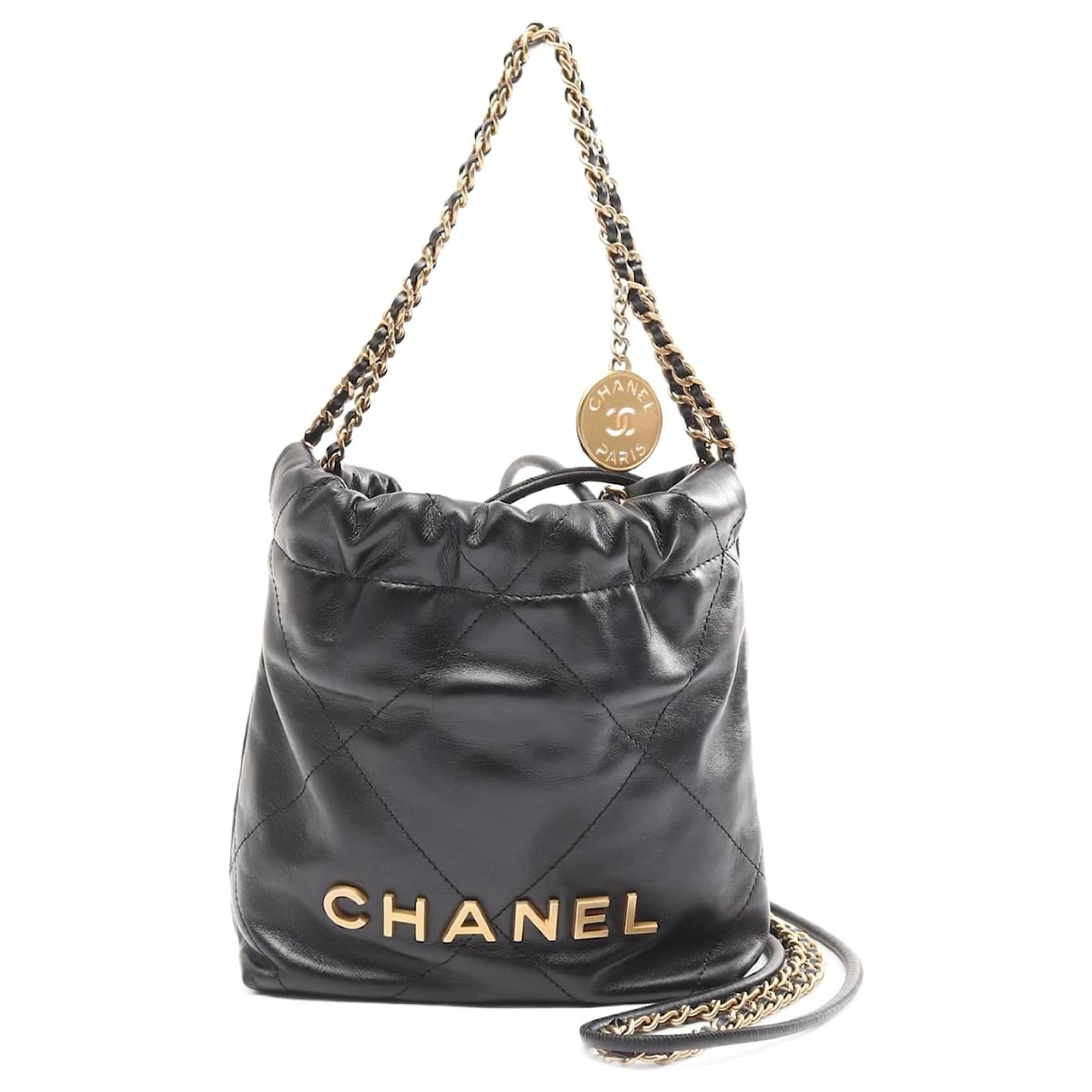 Chanel Leather CHANEL 22 Mini Shoulder Bag AS3980 Black ref