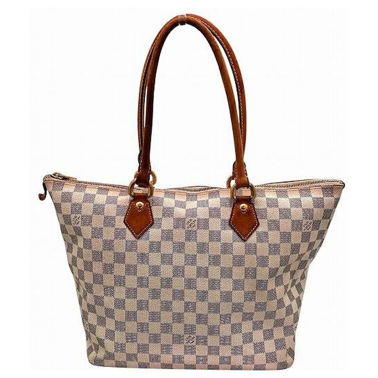Borsa Louis Vuitton Damier Azur Saleya MM N51185 Bianco Tela ref