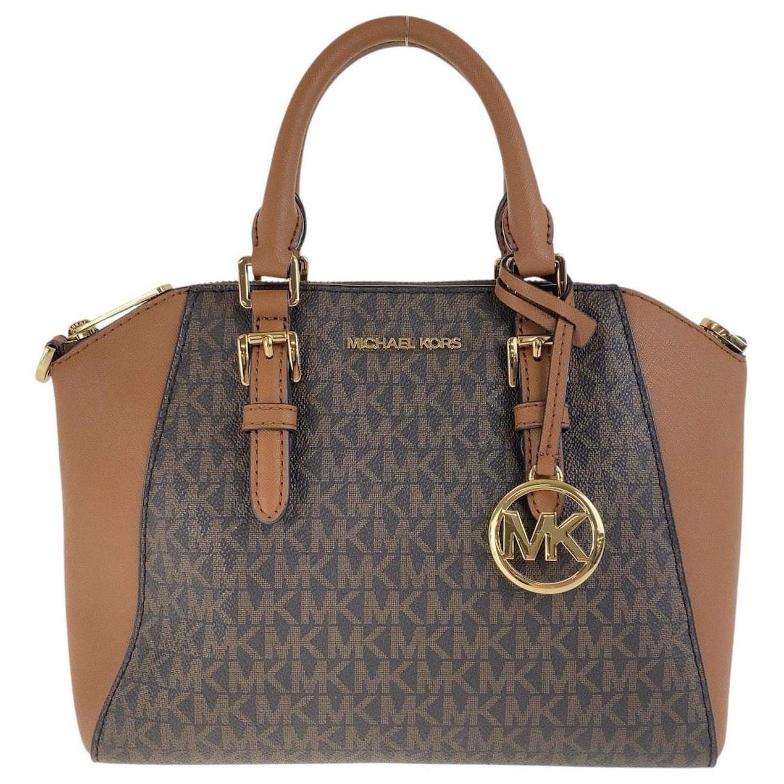 Michael Kors Sierra PVC Lederhandtasche Braun Joli