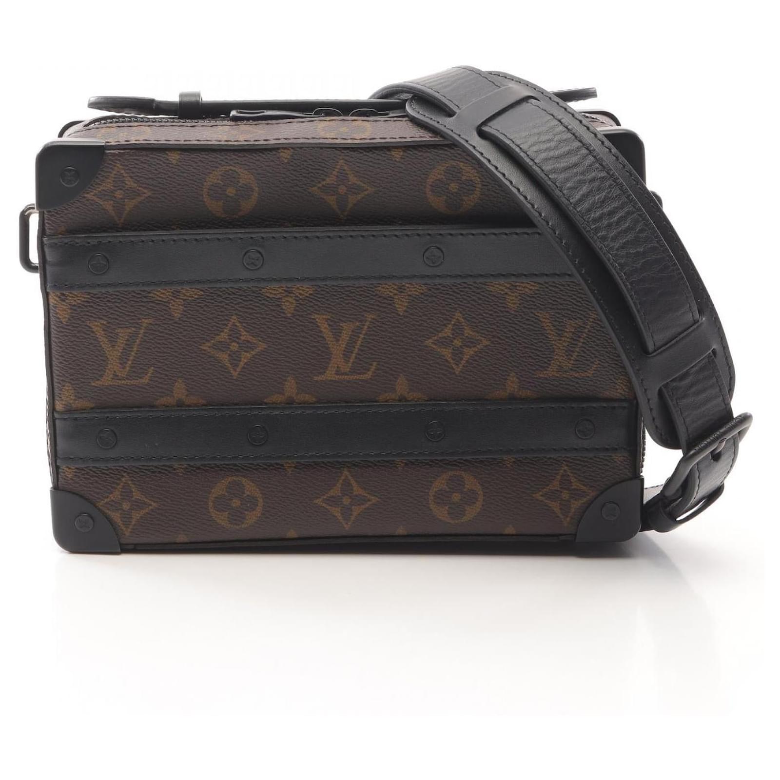 Louis Vuitton Handle Soft Trunk Monogram Macassar Handbag Brown