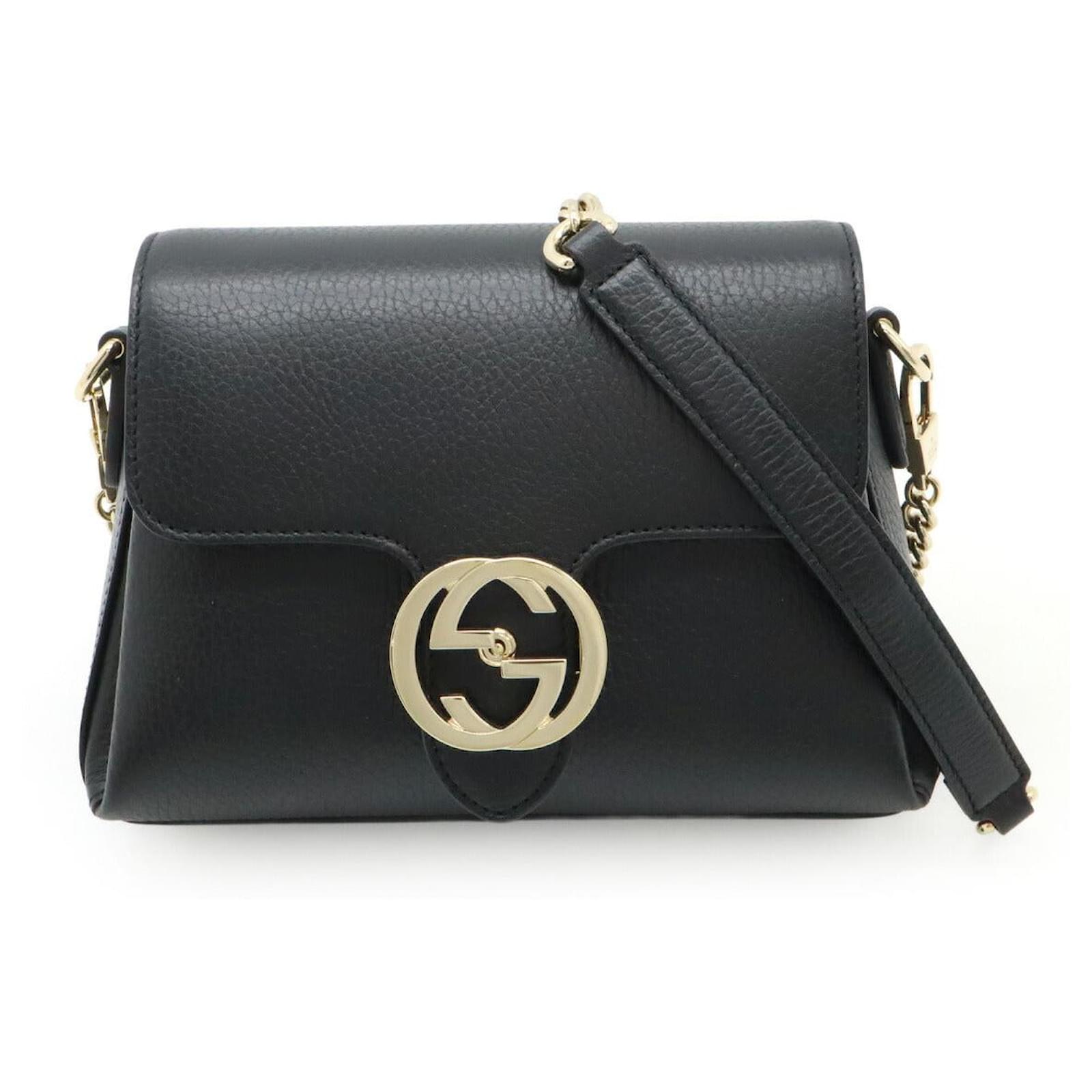 Shoulder Bag Gucci Doppel Tasche Gucci Interlocking G Leder 2-Wege