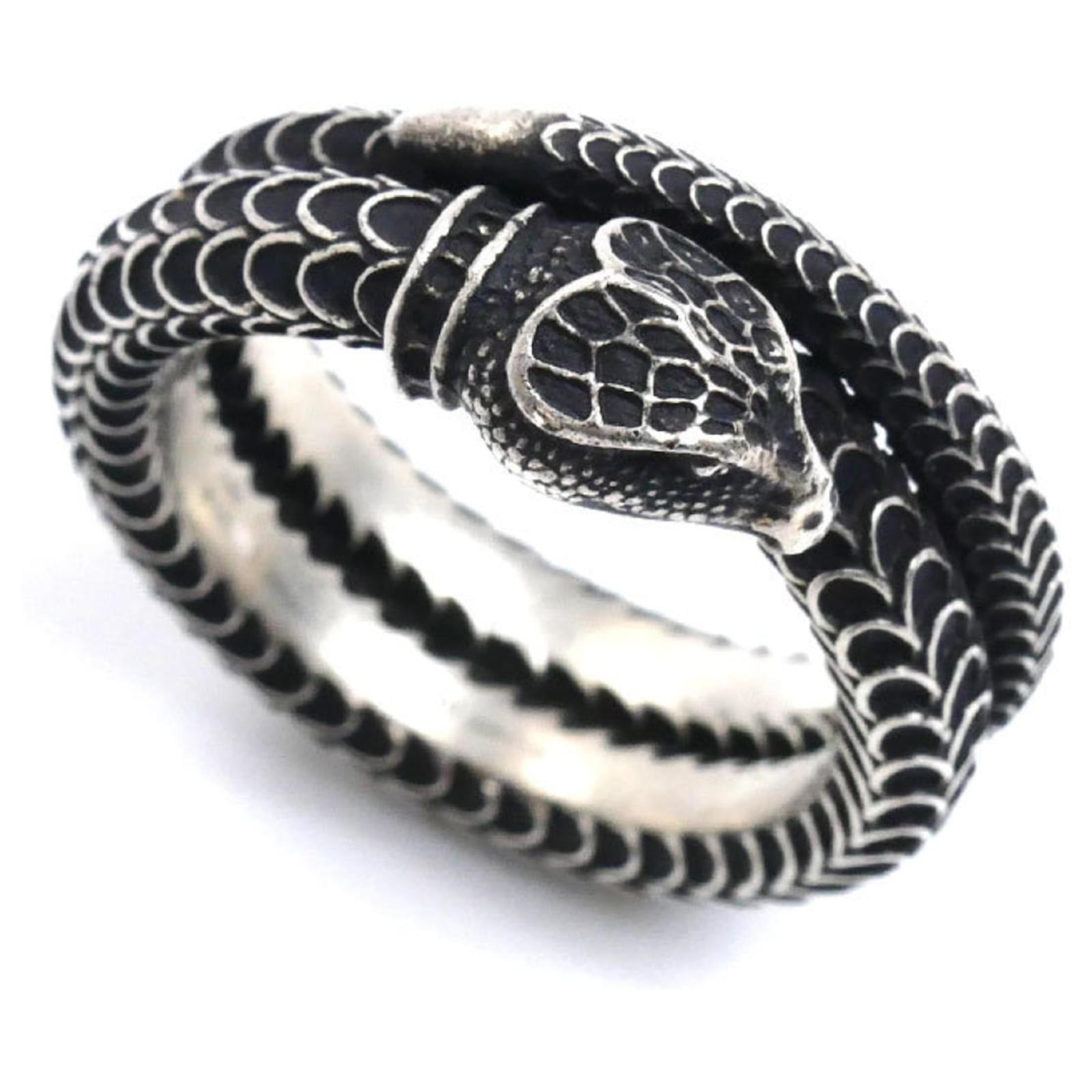 Gucci Silver 925 Garden Snake Ring Silvery Joli Closet