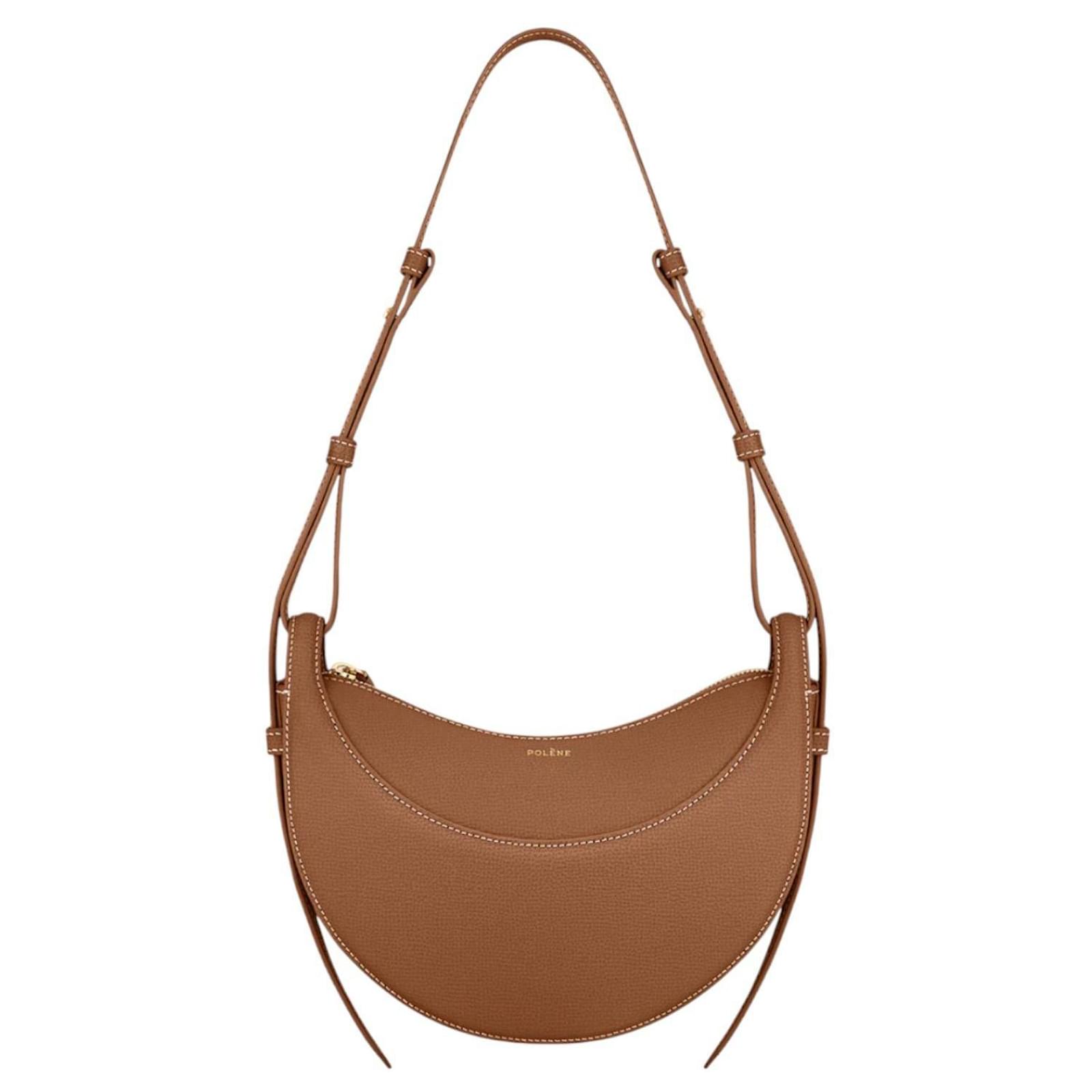 Polène Numéro Dix Édition Texturée Camel Cuir Marron