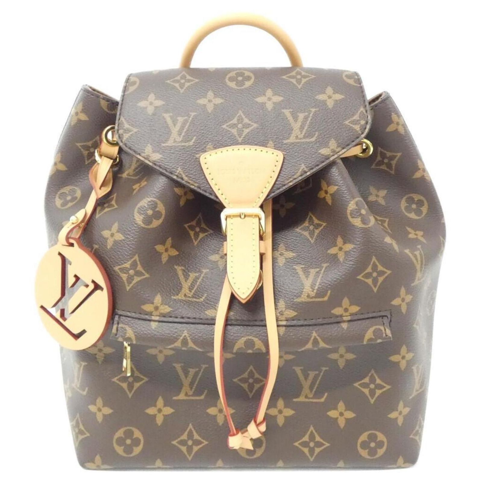 Louis Vuitton Montsouris PM Backpack Brown Monogram With LV Logo Charm M45501 New Montsouris PM Backpack LV Monogram | LOUIS VUITTON ® main image 4