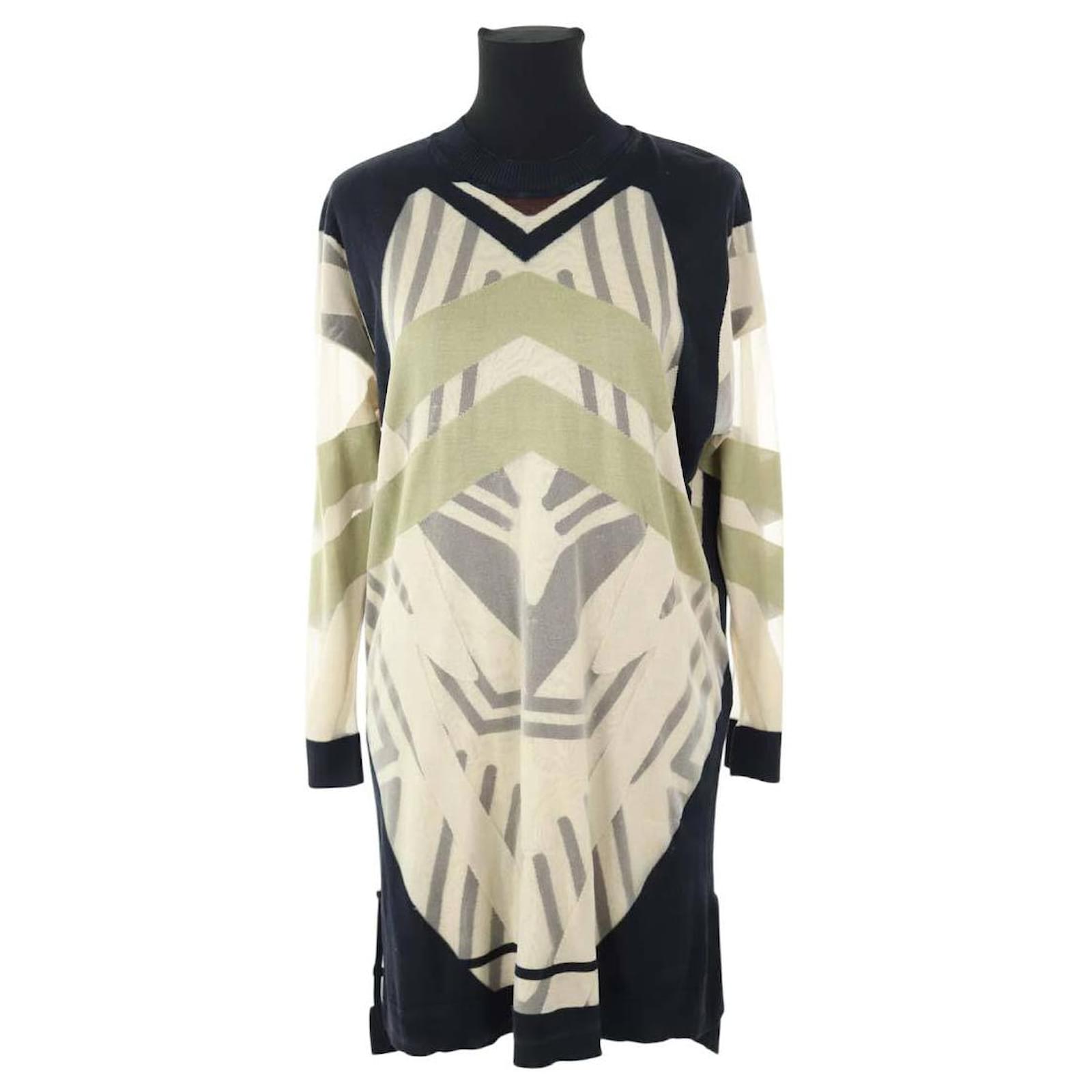 fendi beige dress FENDI 1990s ZUCCA SHEER CREAM DRESS main image 1