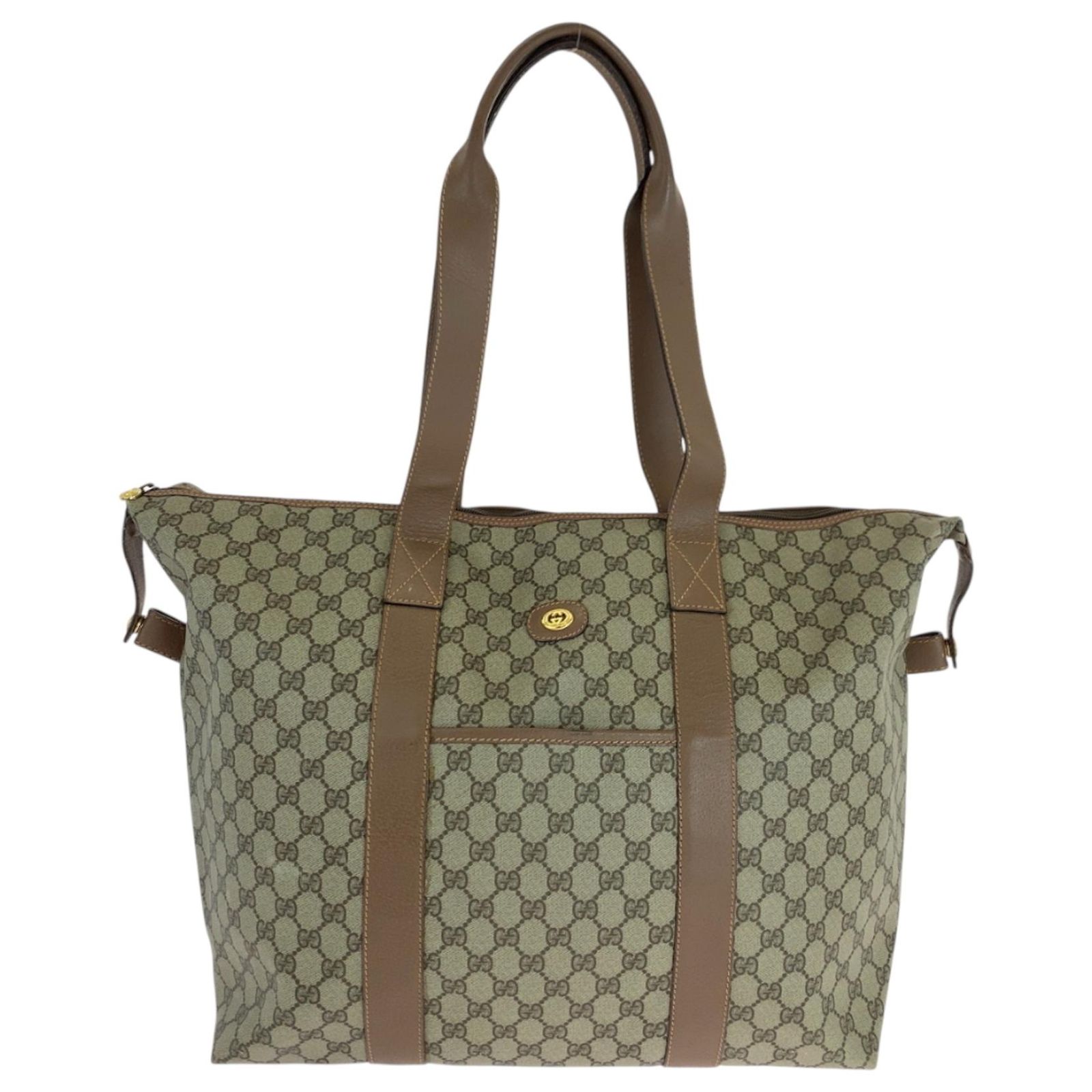 Gucci Vintage Beige Brown GG Supreme Tote Bag (Sold) - Joli Closet