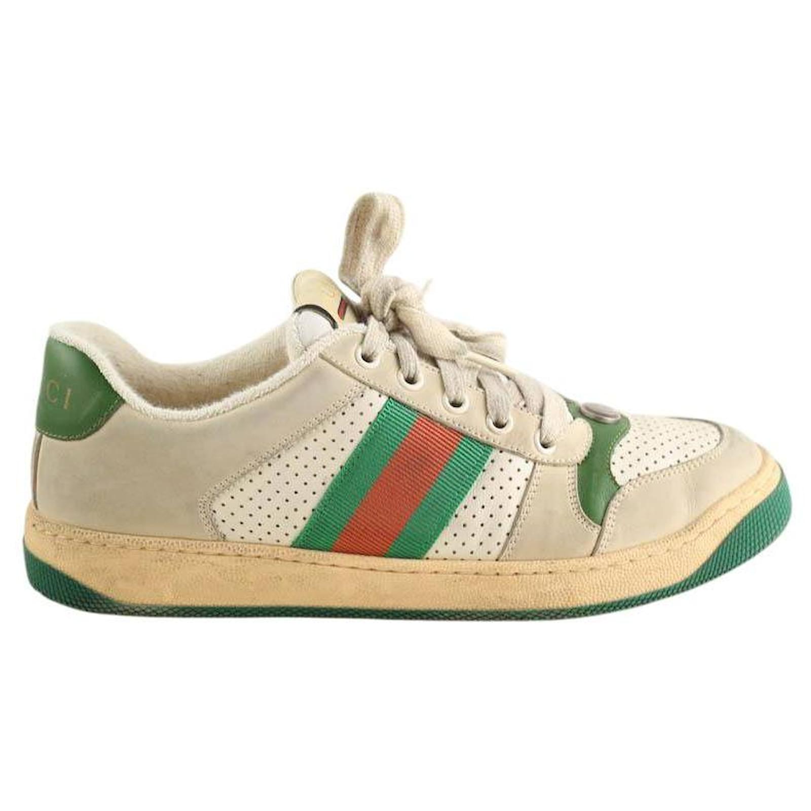 Gucci Leather sneakers Grey ref.2273678 - Joli Closet