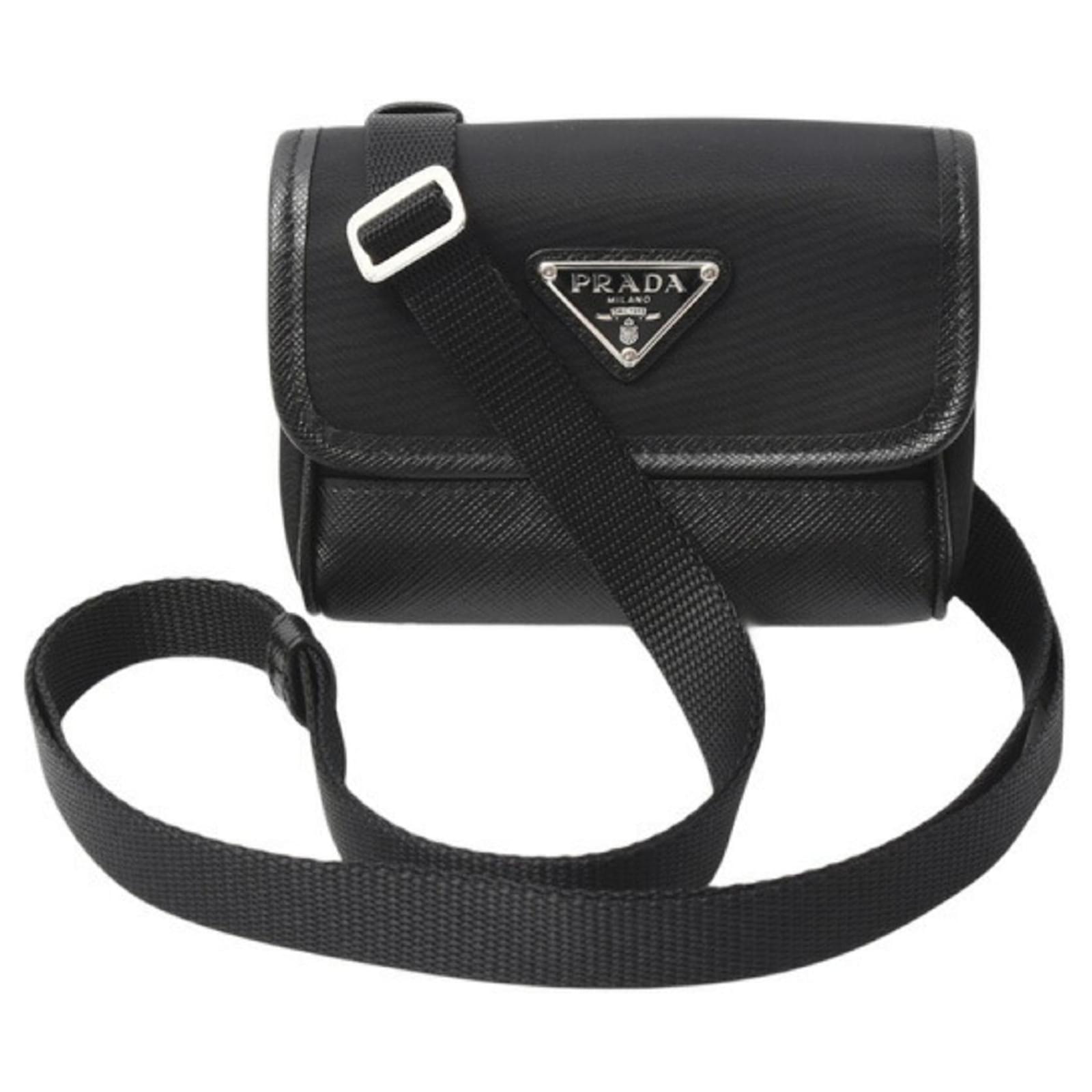 Sac à bandoulière Mini Pouch Prada Nylon Noir Joli