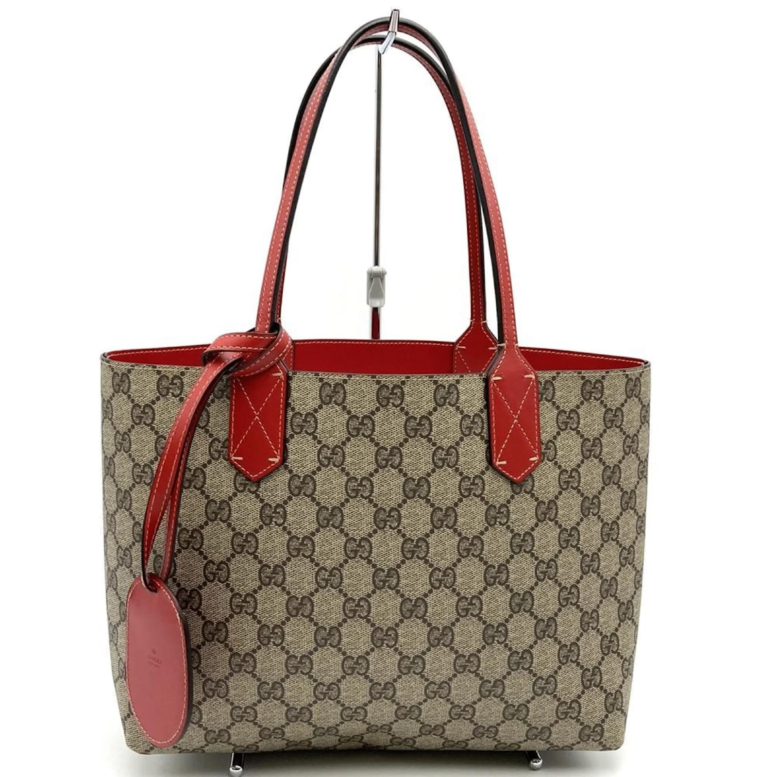 Gucci Reversible Tote Bag Brown Red Plastic ref.JC2274683 (Sold