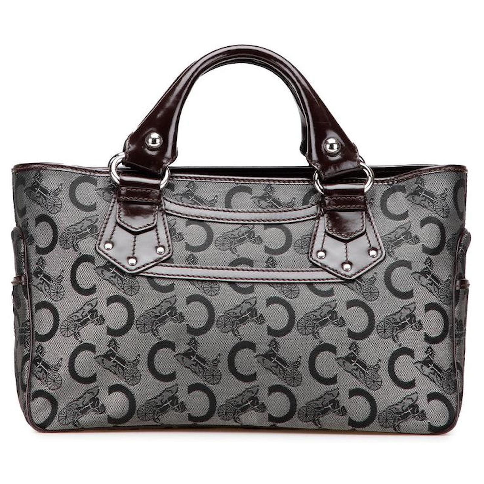 バッグ CELINE C MACADAM LEATHER BOOGIE HAND BAG CELINE Boogie Hand bag Purse Macadam Canvas Leather